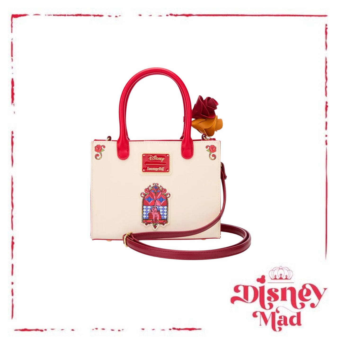 Loungefly Beauty and the Beast Belle Stained Glass Portrait Crossbody Bag- BoxLunch Exclusive