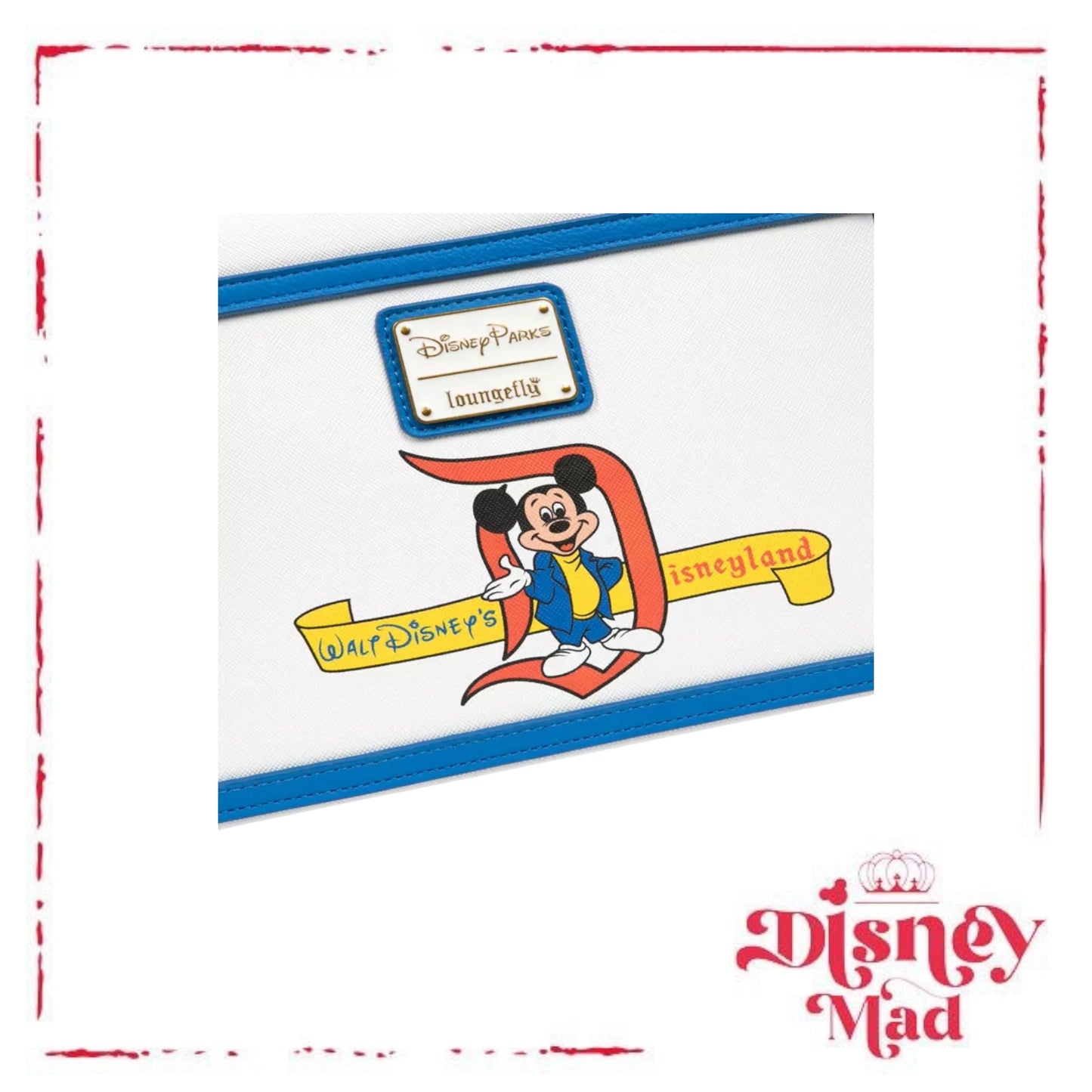 Mickey Mouse and Friends Loungefly Crossbody Bag – Disneyland 70th Anniversary