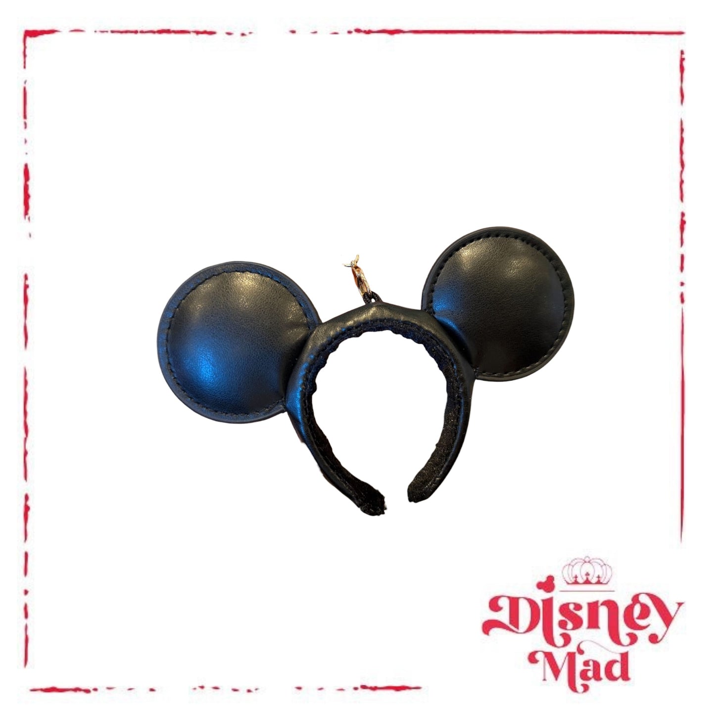 Disney Parks Classic Mickey Mouse Headband Ears Bag Clip Charm Keychain