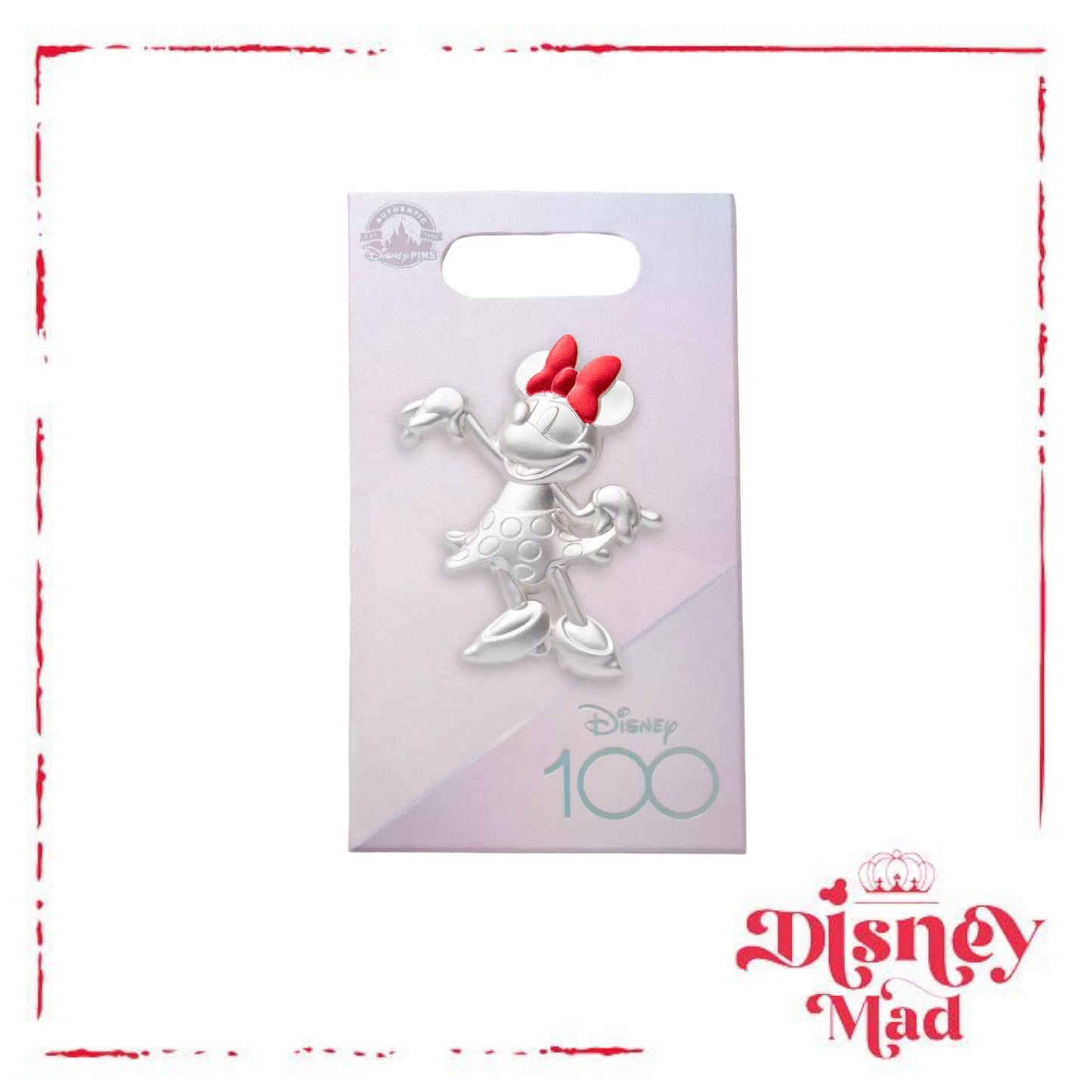 Disney Parks Minnie Mouse Disney100 Celebration Pin