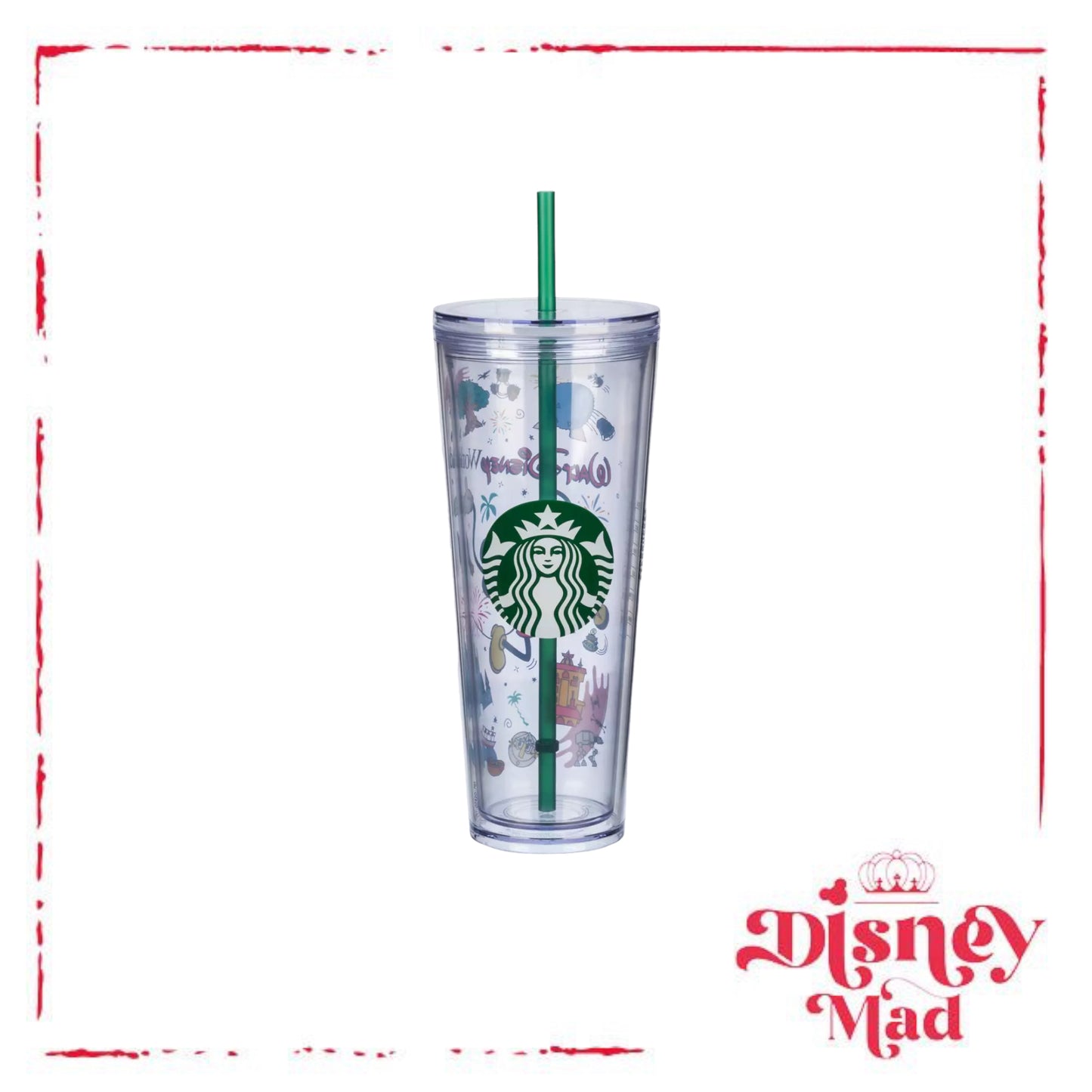 Mickey Mouse Walt Disney World Starbucks Tumbler with Straw Disney Parks