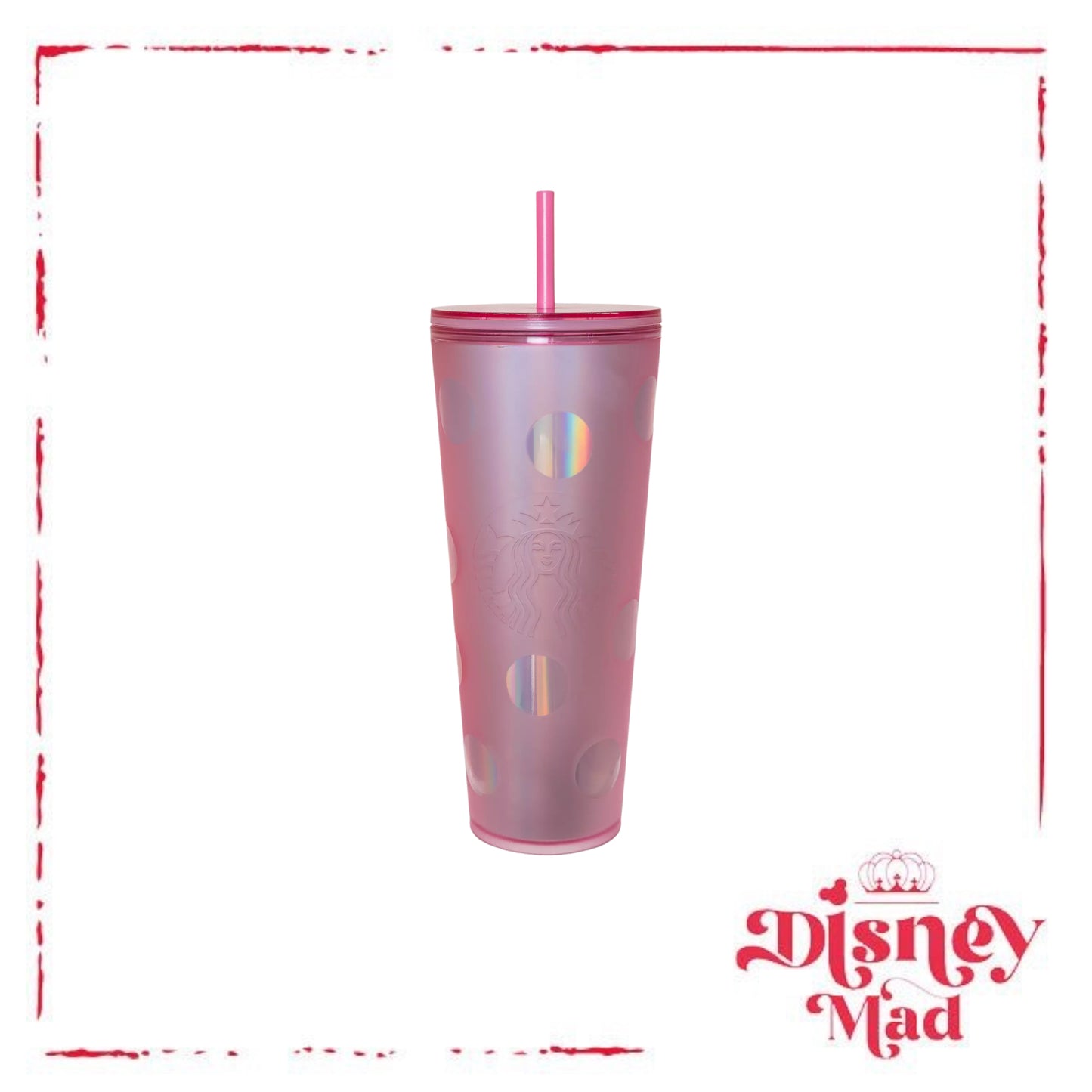 Walt Disney World Piglet Pink Starbucks® Tumbler with Straw Disney Parks