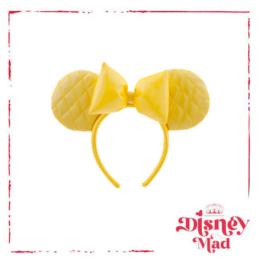 Disney Parks Minnie Mouse Yellow Quilted Ear Headband