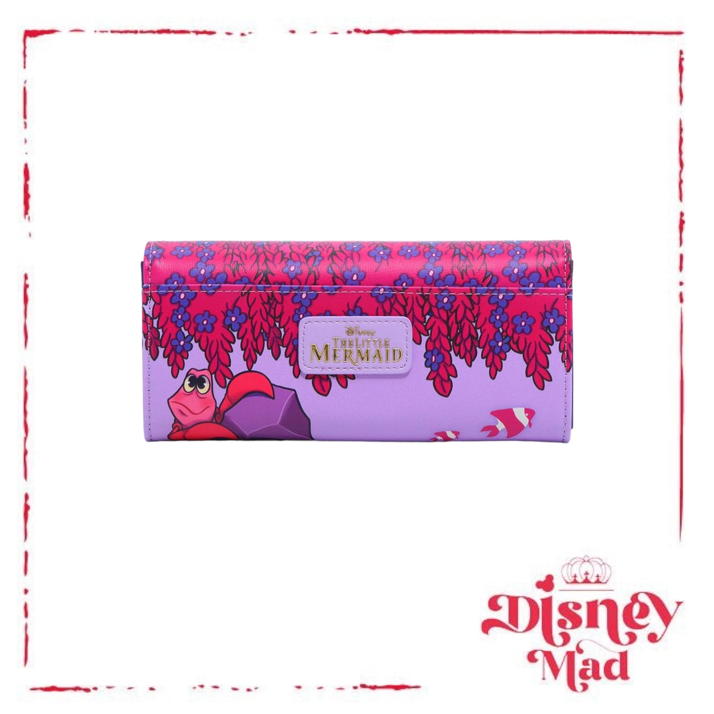 Disney The Little Mermaid Ariel & Flounder Floral Wallet - BoxLunch Exclusive
