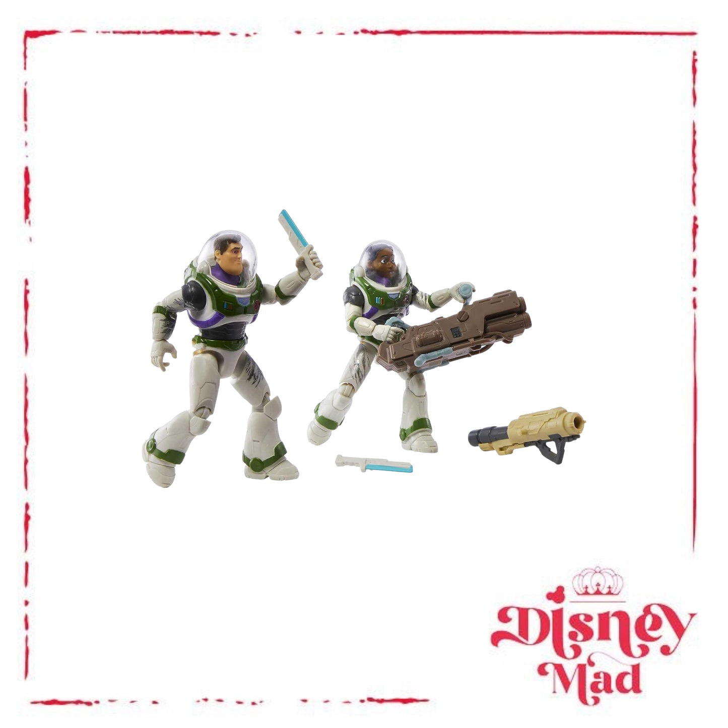 Disney and Pixar Lightyear 3 Action Figure Set, 5-in Scale Buzz Lightyear, Izzy Hawthorne & Zyclops Toys, Space Rangers vs Robots