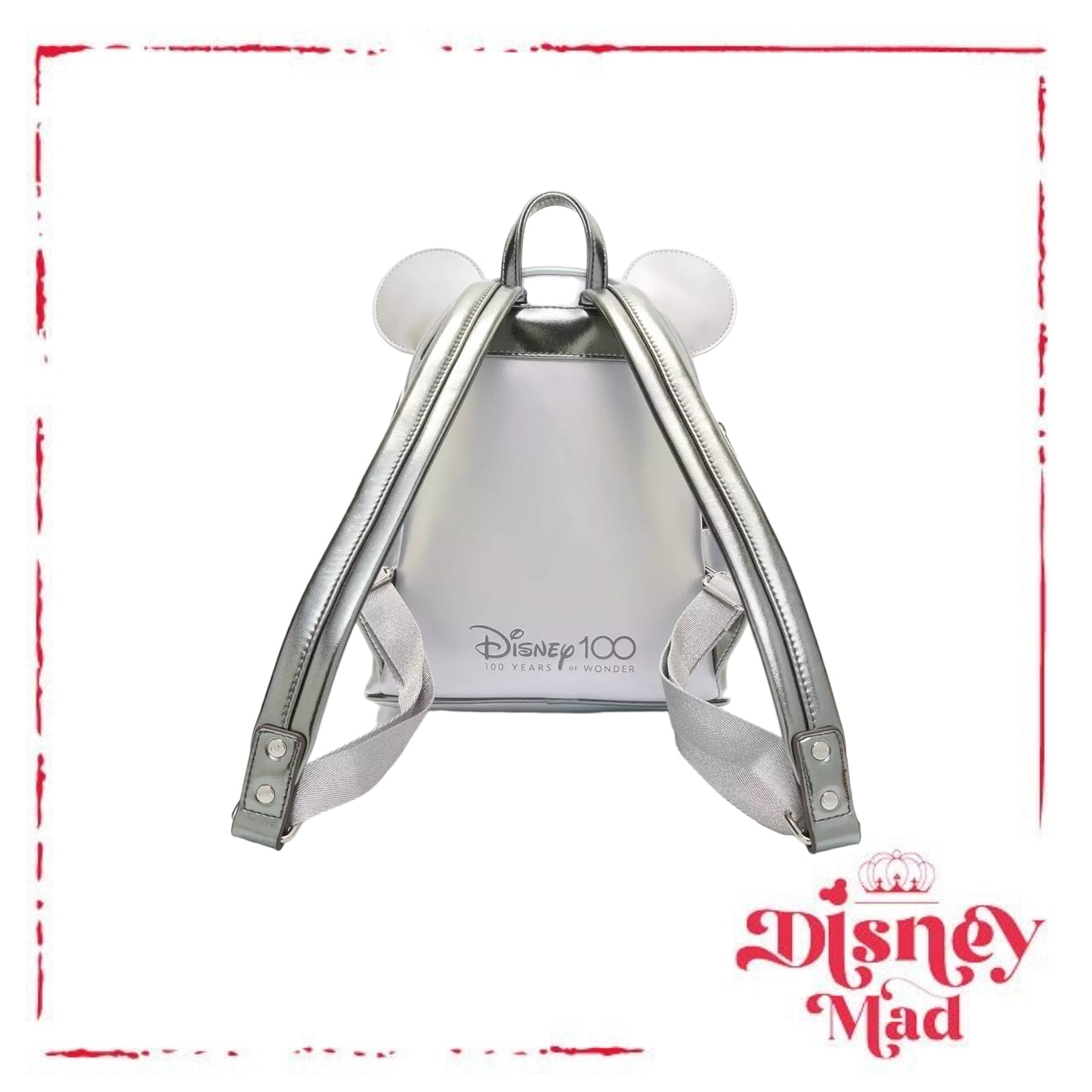 Loungefly Disney100 Minnie Mouse Platinum Mini Backpack