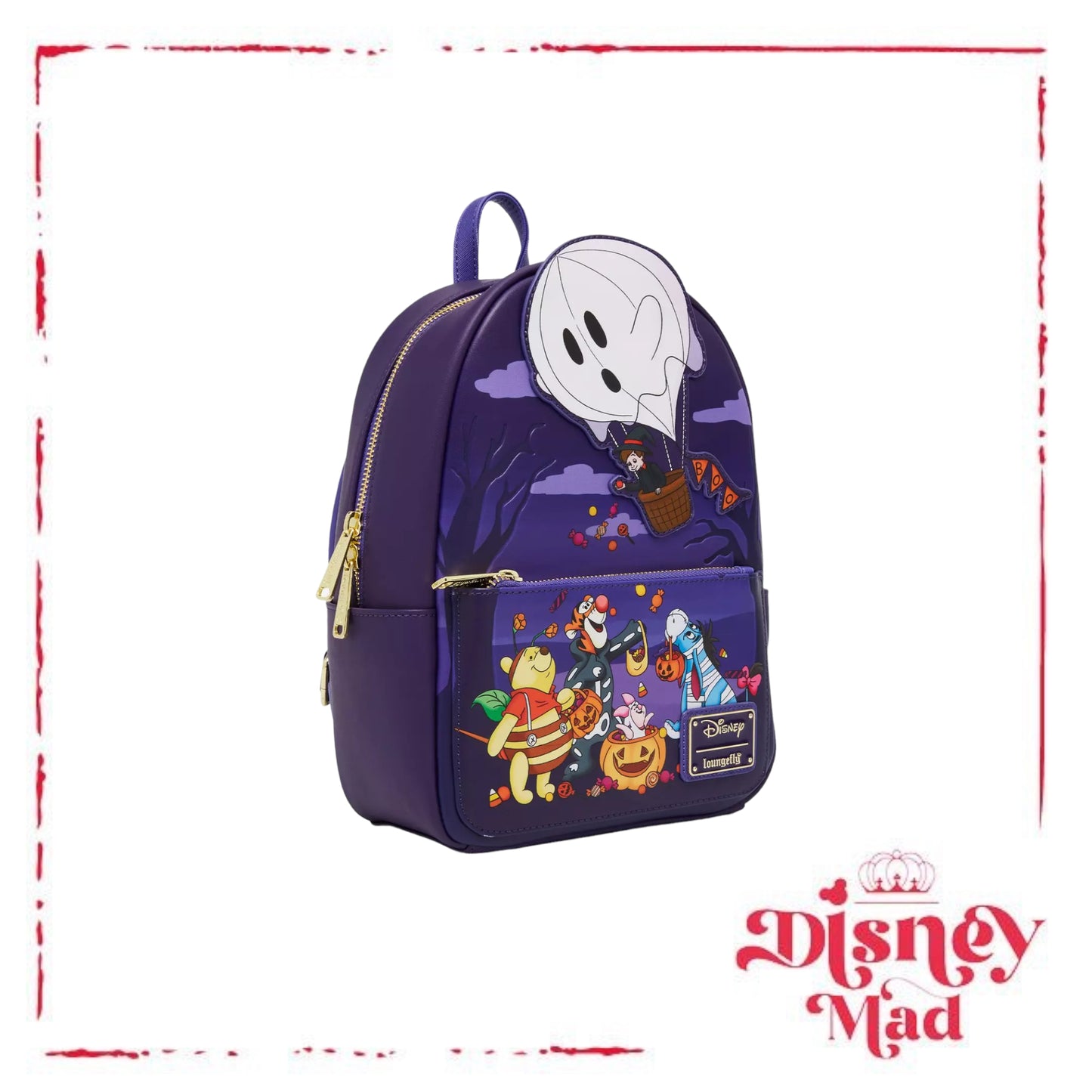 Loungefly Disney Winnie the Pooh Characters Trick-or-Treat Mini Backpack