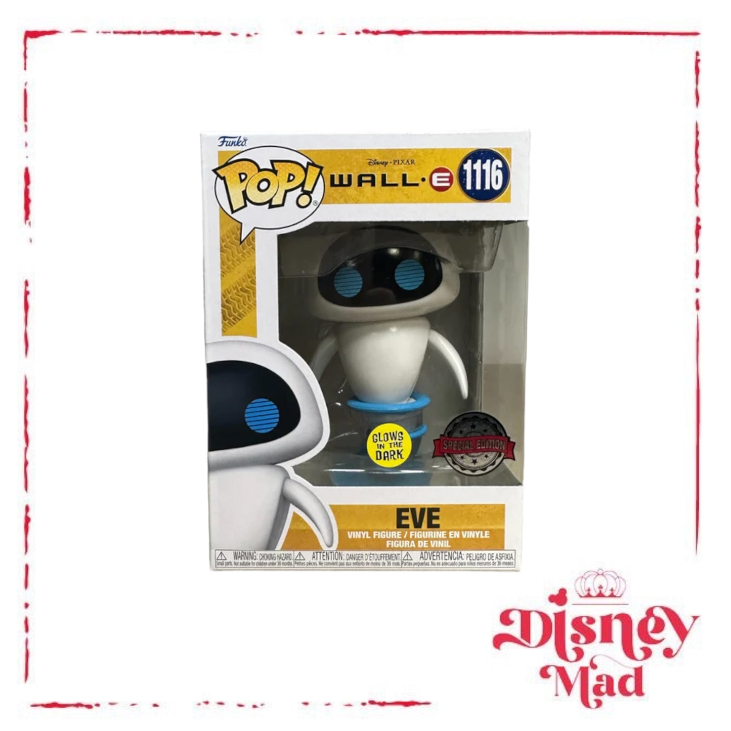 Eve Glows in the Dark Funko Pop! 1116 Wall-E - Special Edition