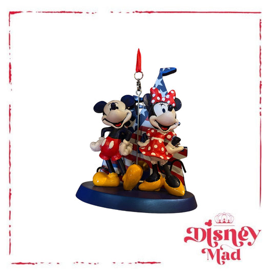 Mickey And Minnie Patriotic Pride Ornament - Disney Parks