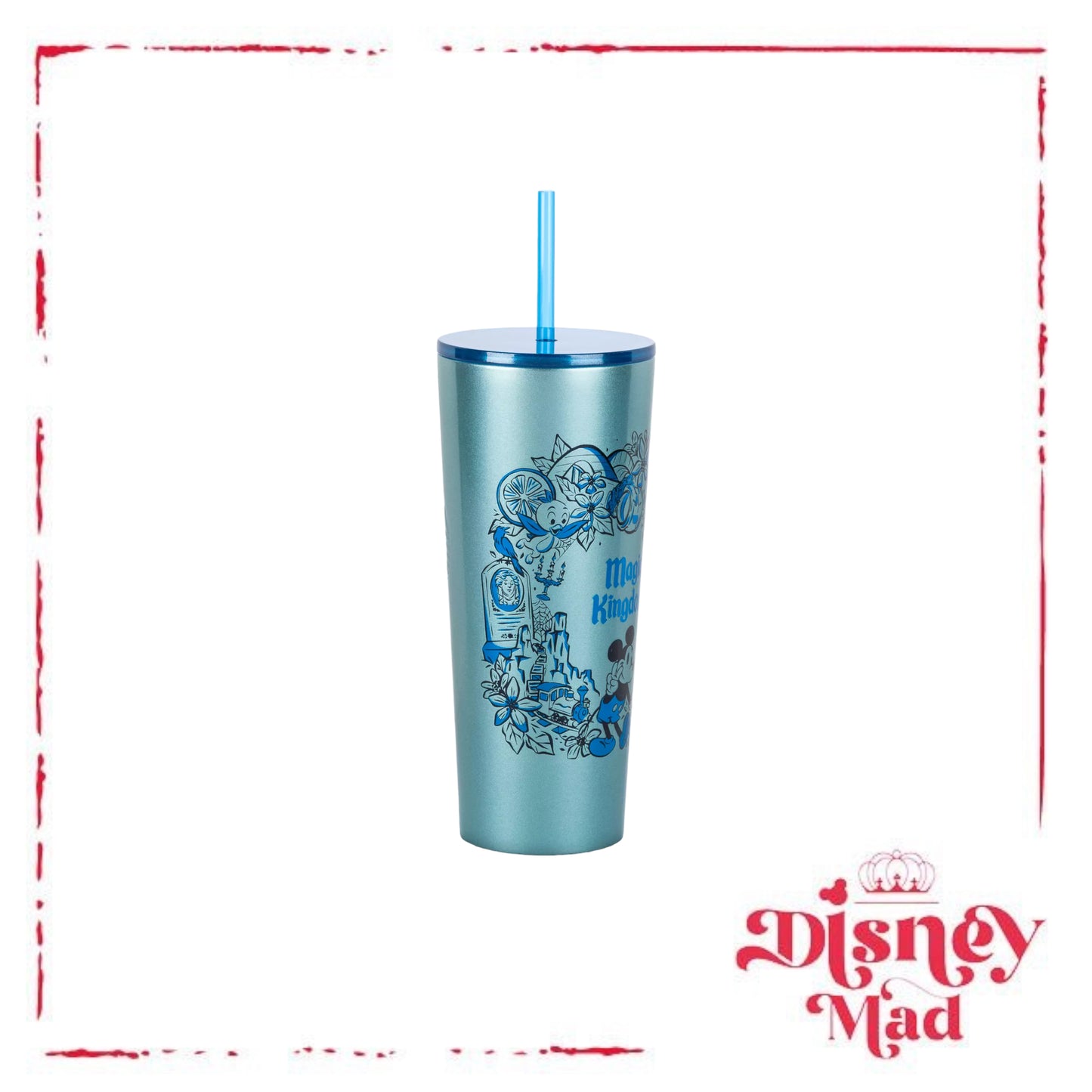 Magic Kingdom Stainless Steel Starbucks® Tumbler with Straw - Disney Parks