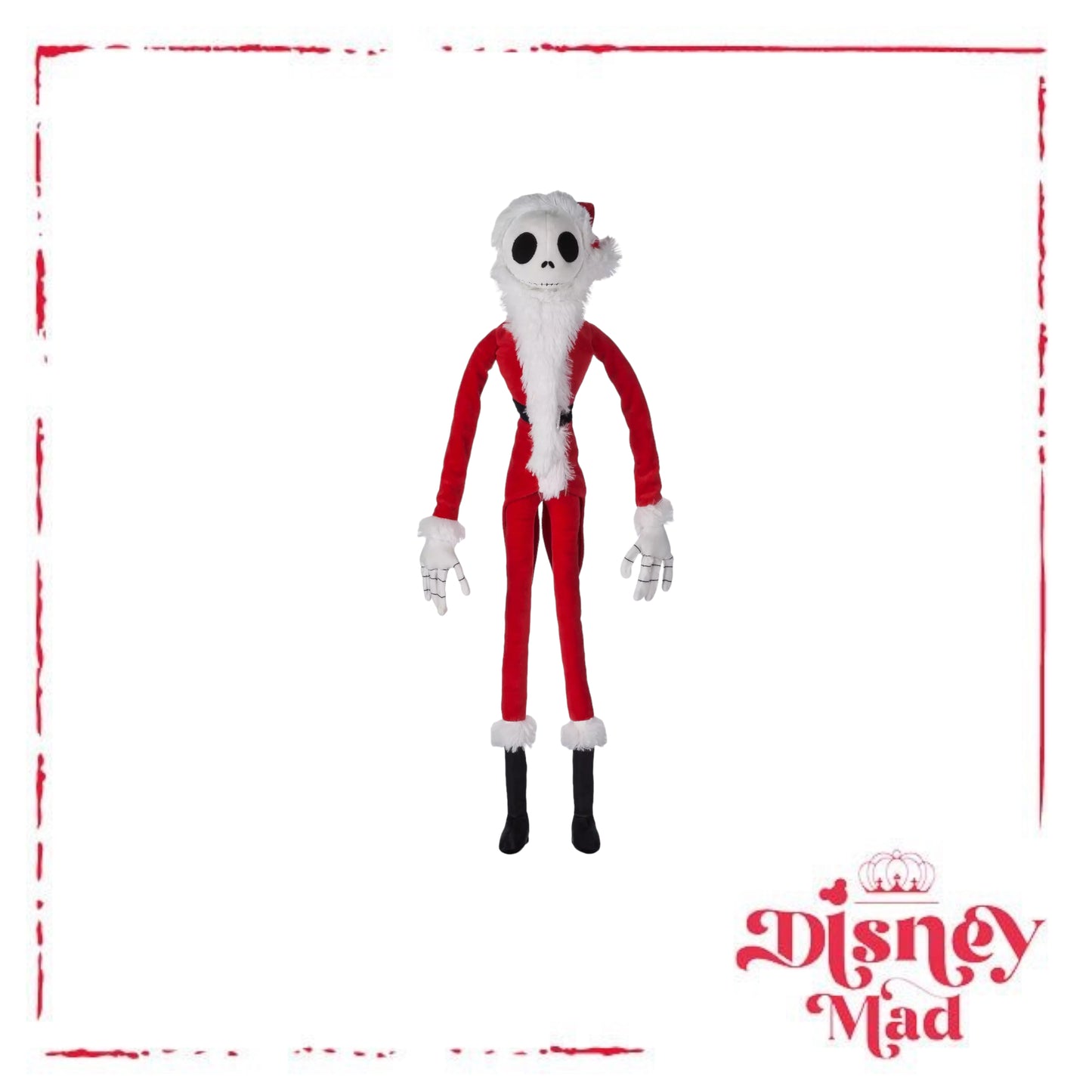 Santa Jack Skellington Plush – The Nightmare Before Christmas – 26'' - Disney Parks