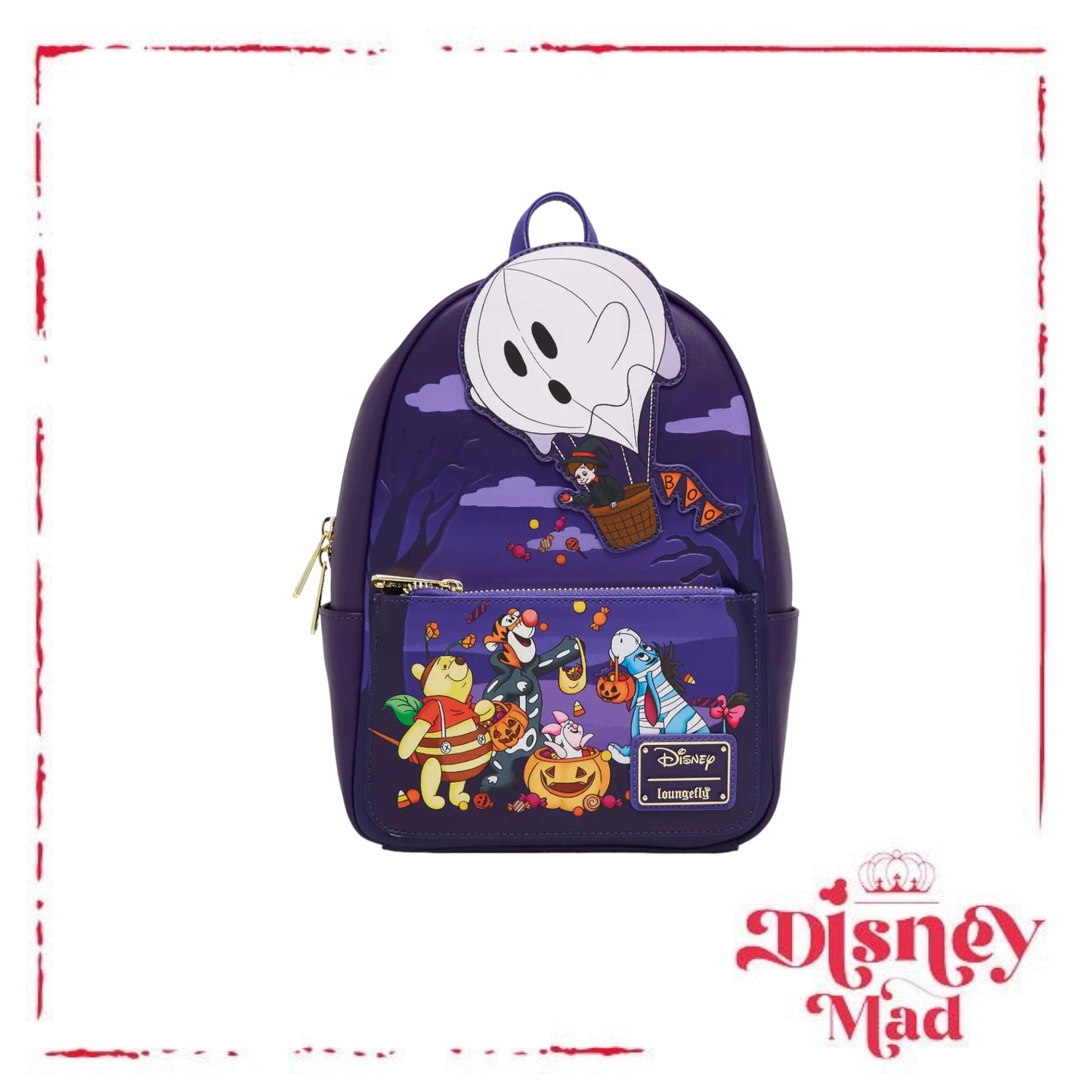 Loungefly Disney Winnie the Pooh Characters Trick-or-Treat Mini Backpack