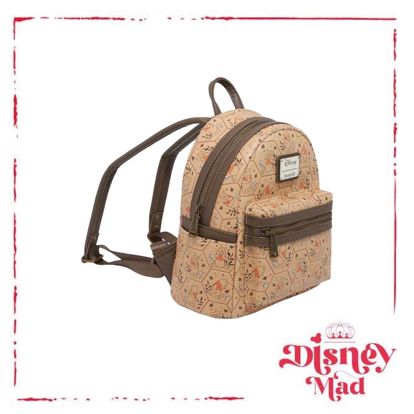Loungefly Disney Winnie the Pooh Honeycomb Portraits Mini Backpack