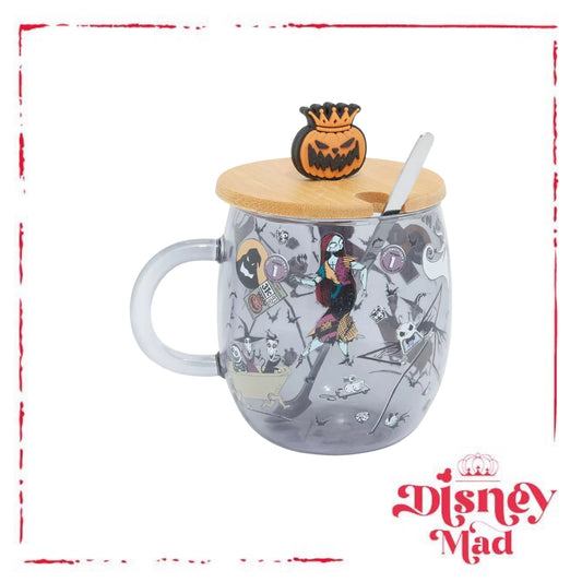The Nightmare Before Christmas Pumpkin King Glass Mug With Lid