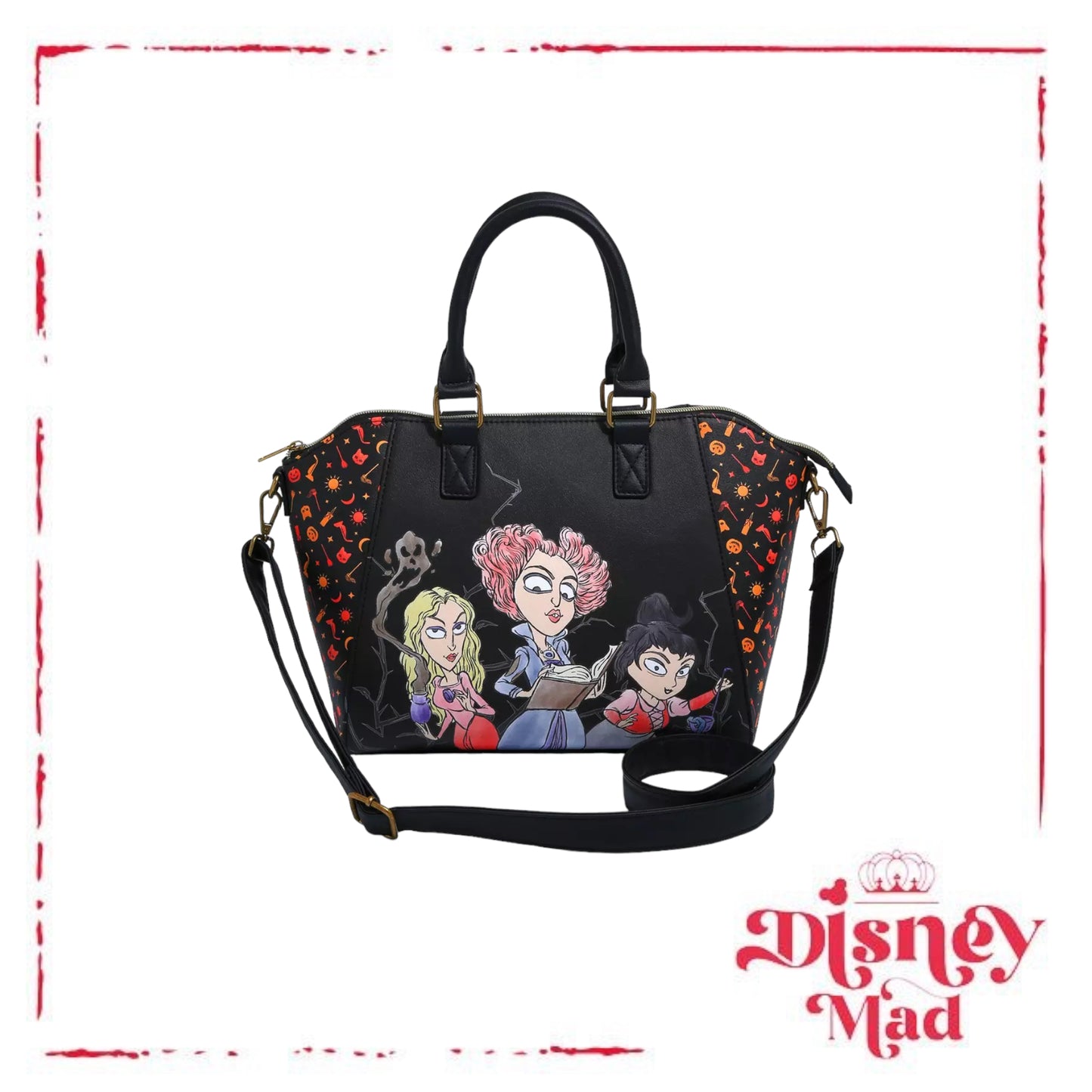 Loungefly Disney Hocus Pocus Sanderson Sisters Illustration Satchel Bag