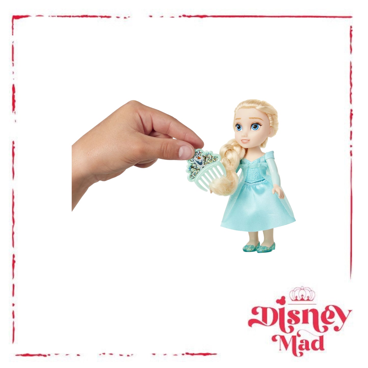 Disney Frozen Princess Elsa 6" Petite Doll with Glittered Hard Bodice and Comb