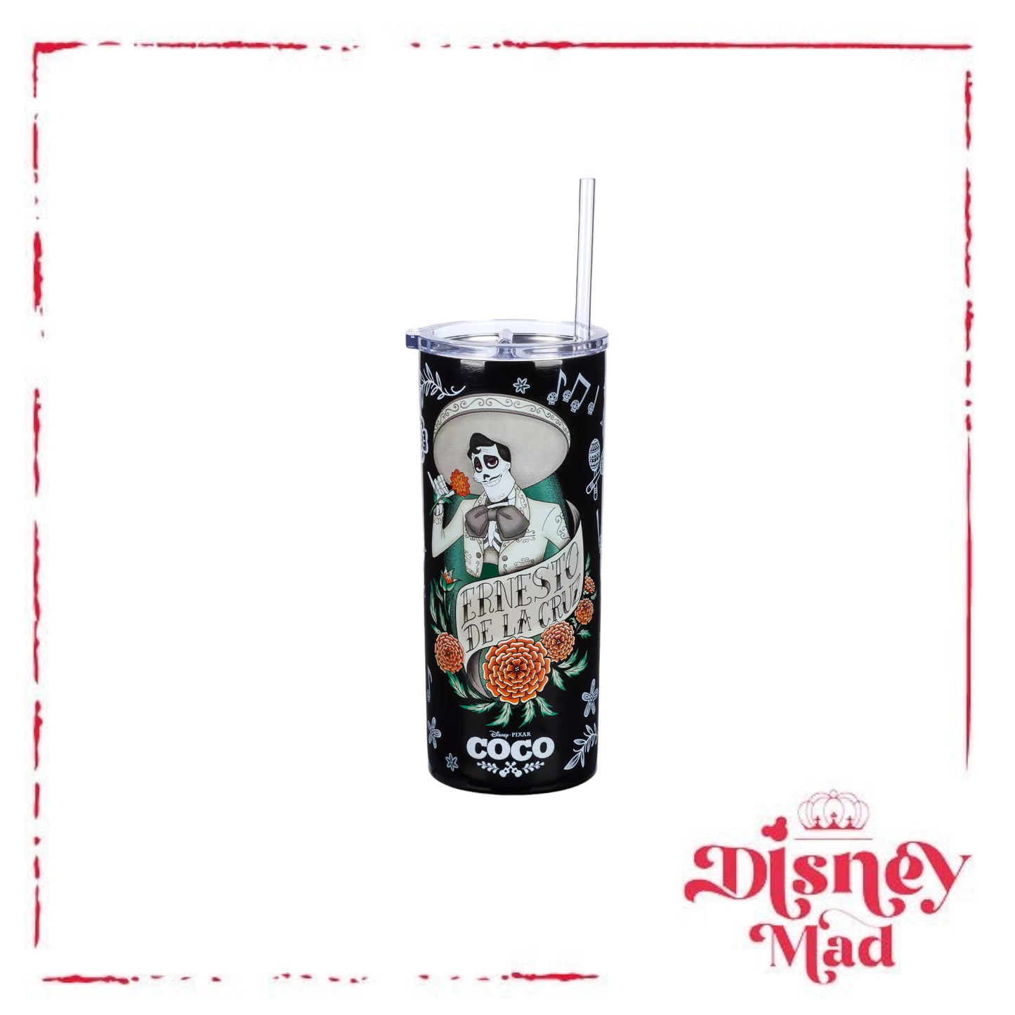 Coco Ernesto De La Cruz Tumbler with Straw – Disney Parks