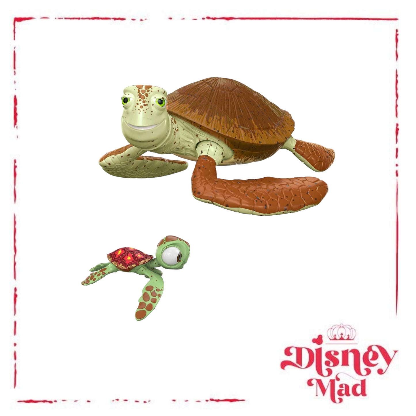 Disney Pixar Featured Favorites Crush & Squirt Finding Nemo Collectable Turtle Figures, Highly Posable with Authentic Look