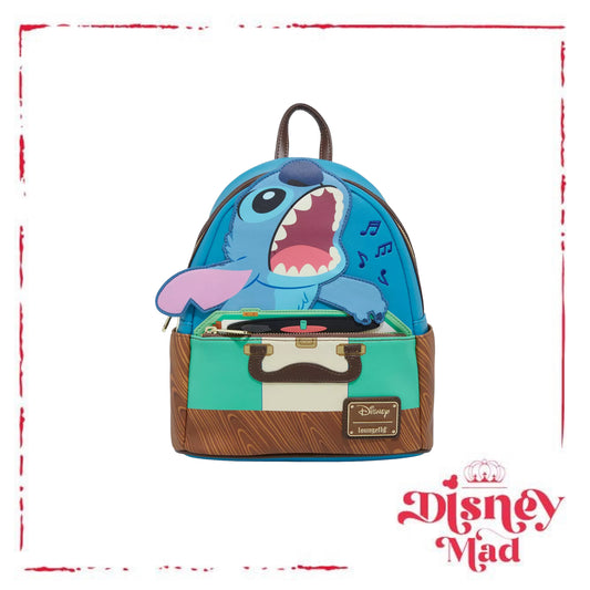 Loungefly Disney Lilo & Stitch Record Player Stitch Mini Backpack