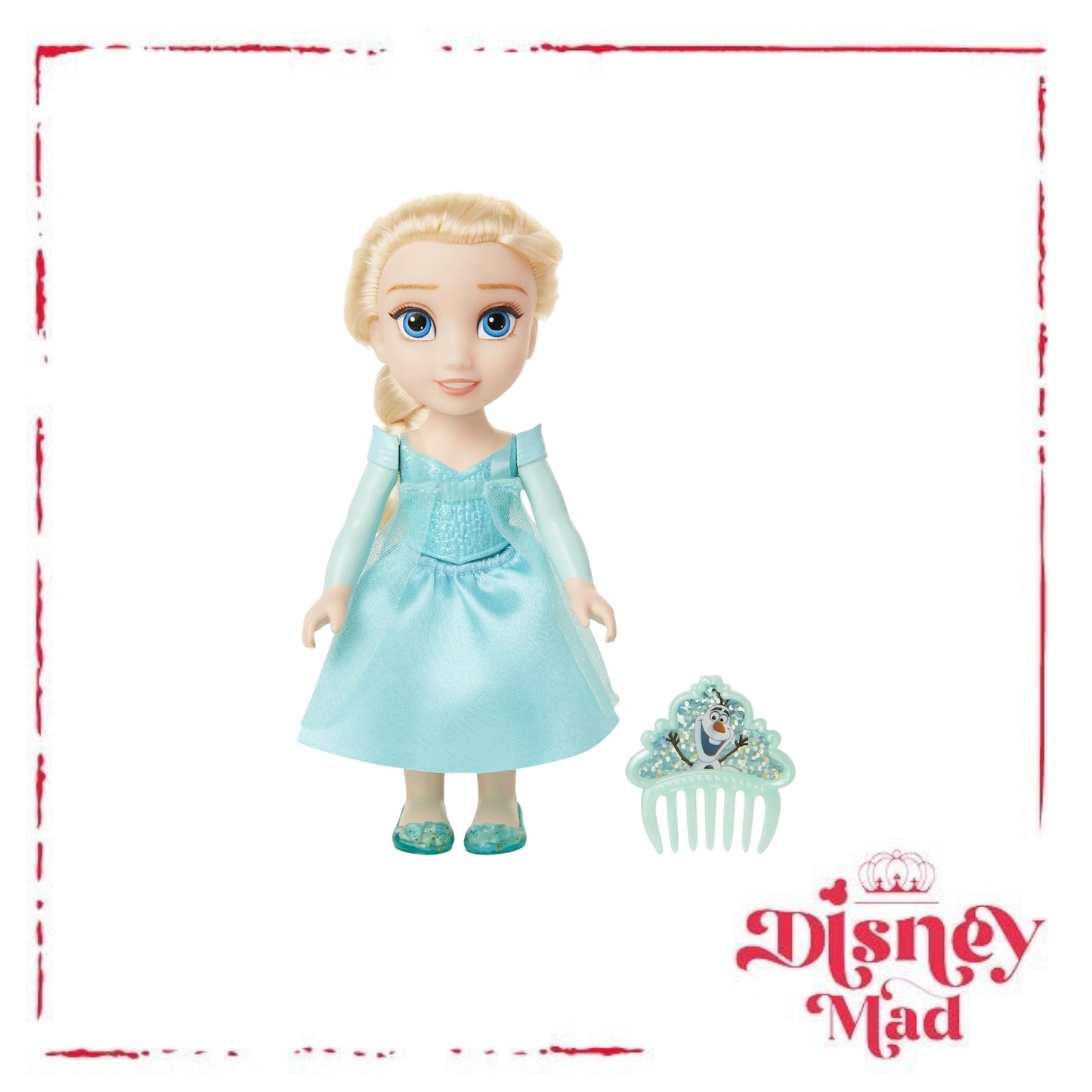 Disney Frozen Princess Elsa 6" Petite Doll with Glittered Hard Bodice and Comb