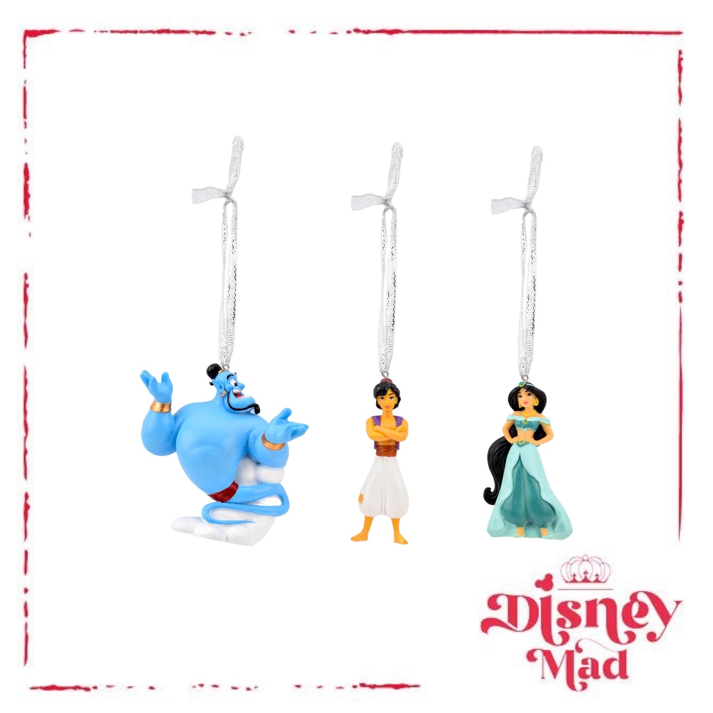 Disney Set of 3 Hanging Decorations Genie, Jasmine, Aladdin