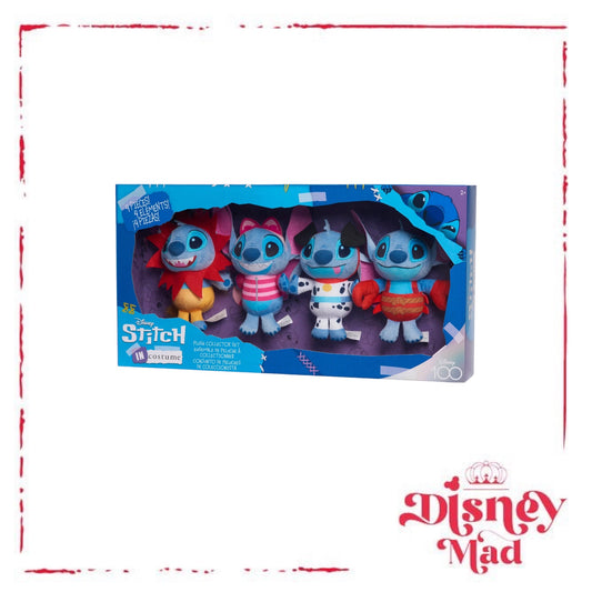 Disney100 Years of Wonder Stitch in Costume Small 8.5 Plush 4-piece Box