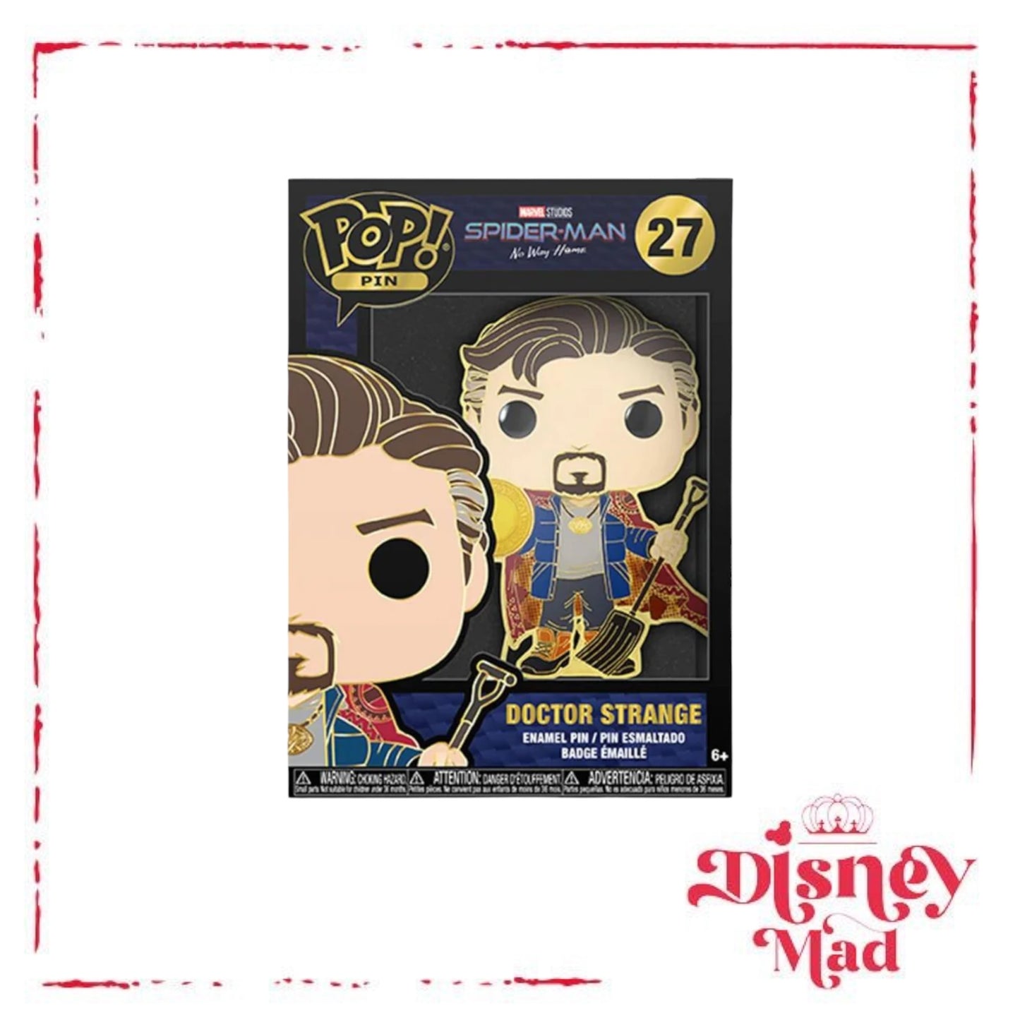 Bundle Deal 2 - Loungefly Marvel Spider-Man Portal Backpack Spiderman No Way Home, Dr Stange Enamel Pin & Spider-Man Pocket Pop Keychain