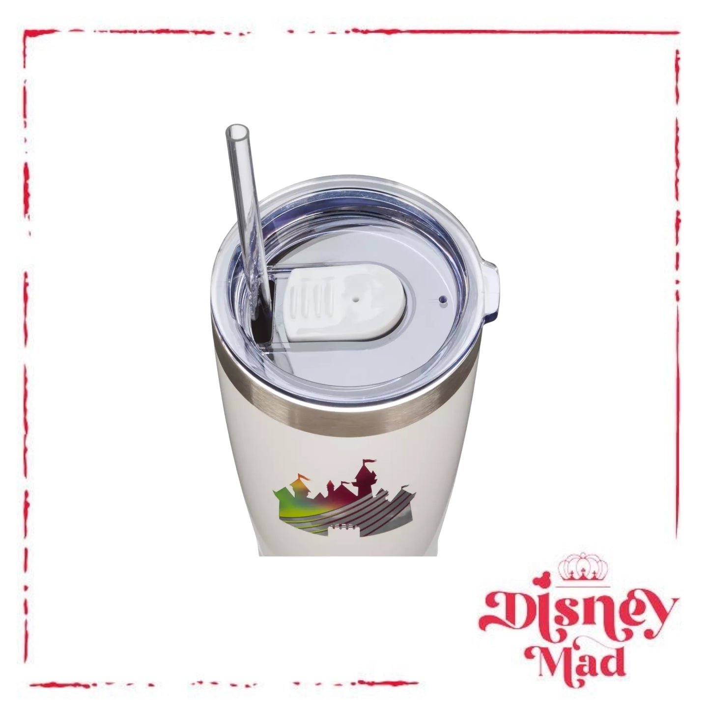 Fantasyland Castle Stainless Steel Tumbler with Straw - Disney Parks