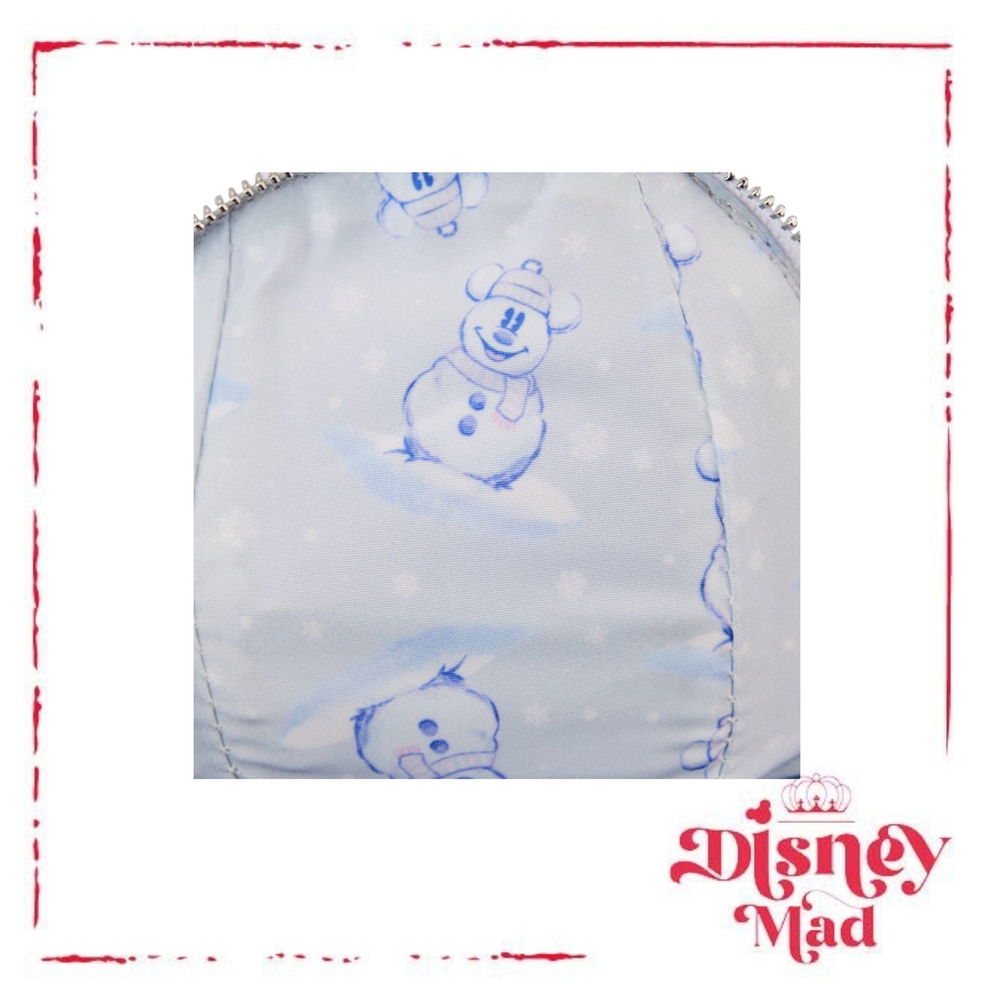 Stitch Shoppe Mickey Mouse Exclusive Winter Snowman Iridescent Figural Crossbody Bag