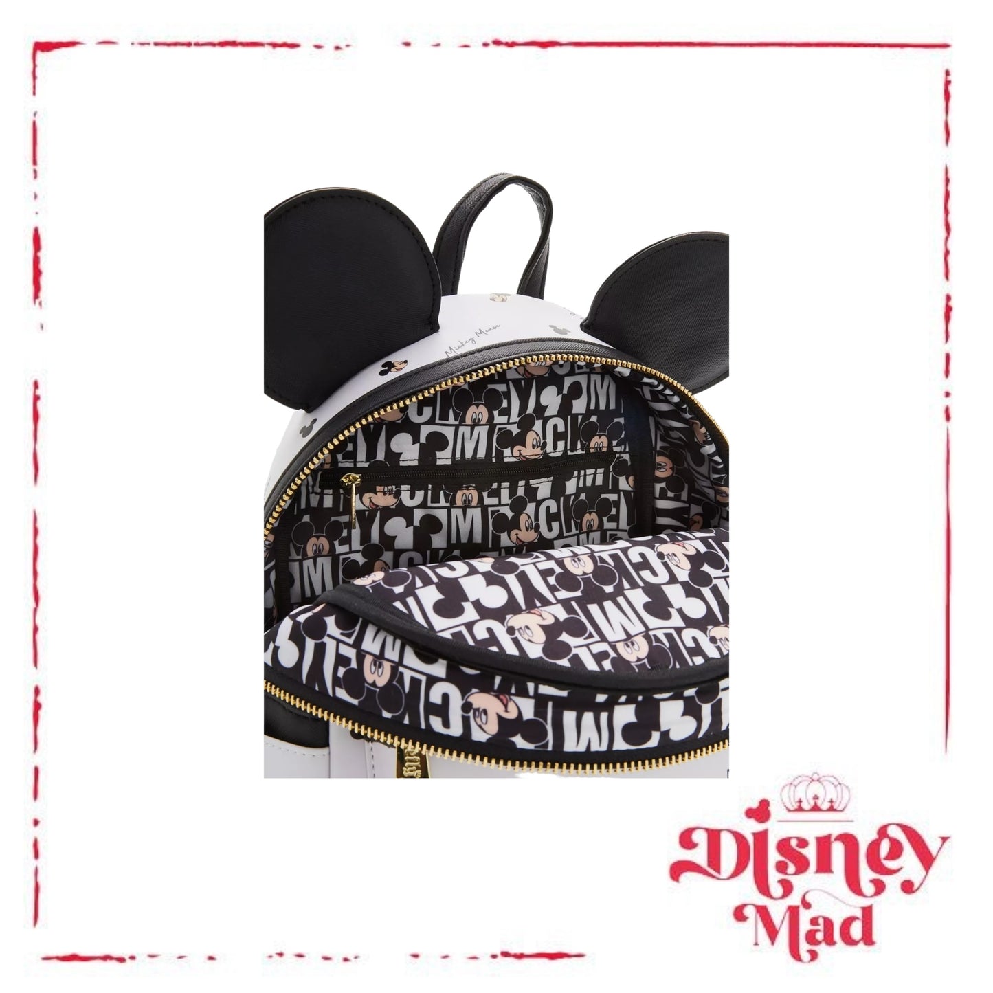Loungefly Disney Mickey Mouse Signature Allover Print Mini Backpack