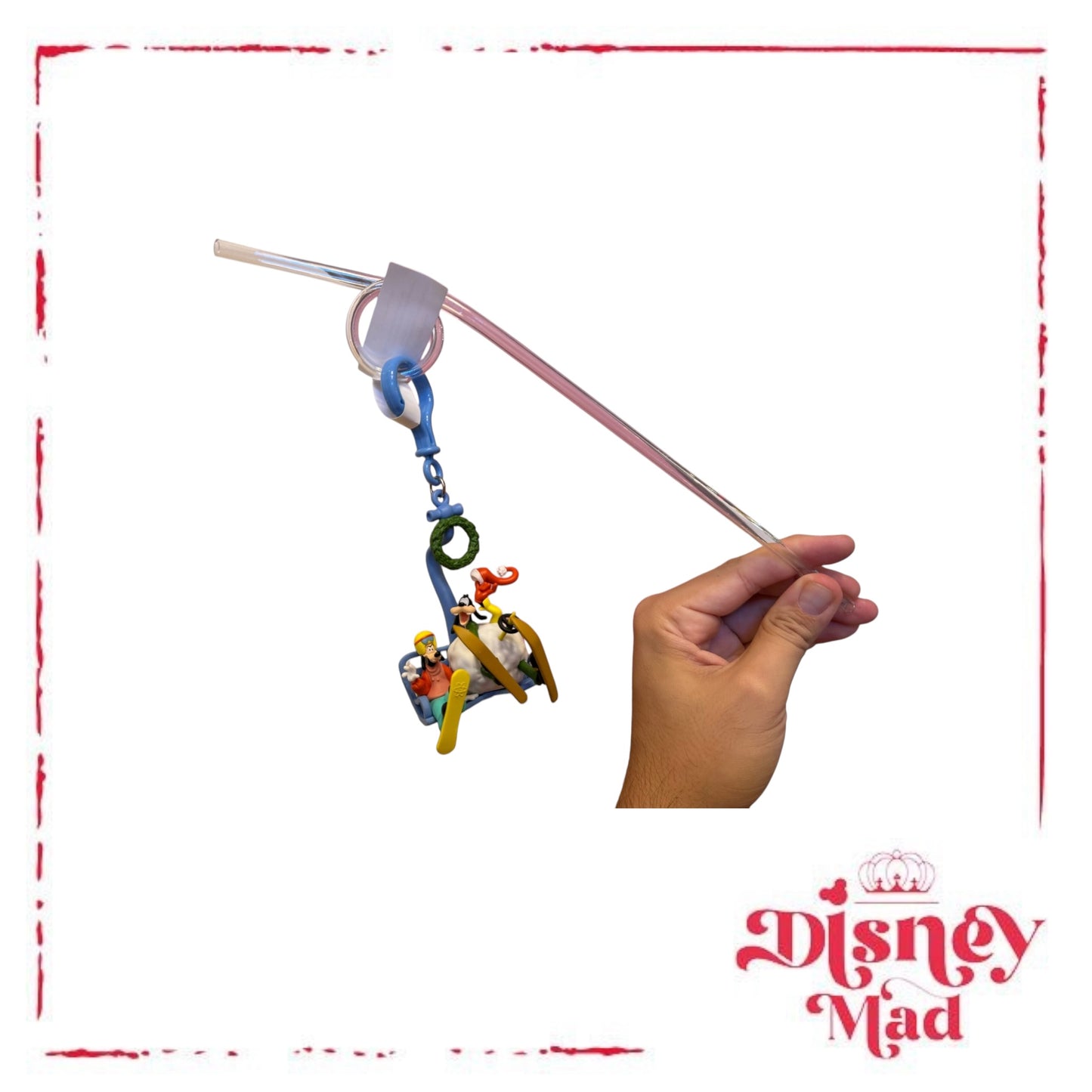 Goofy & Max Ski Straw Clip - Disney Parks
