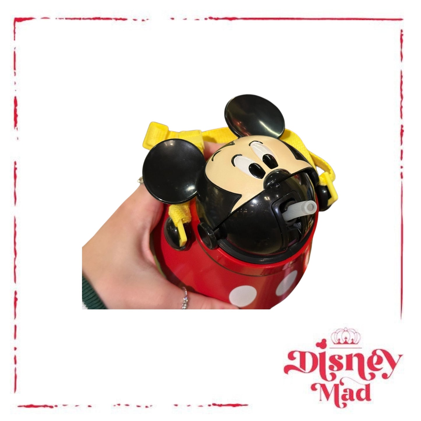 Mickey Mouse Plastic Water Bottle Sipper - Disney Parks