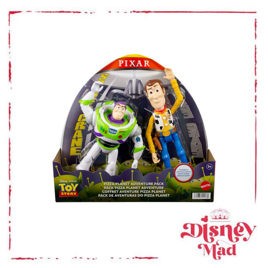 Disney And Pixar Toy Story 7-Inch Woody And Buzz Action Figure Toys 2-Pack, Pizza Planet Adventure