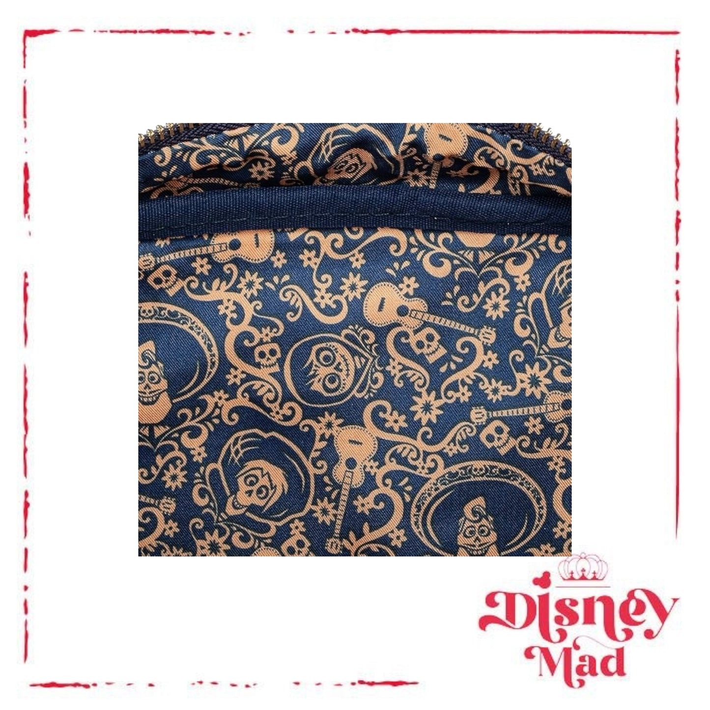 Loungefly Pixar Coco Marigold Bridge Guitar Strap Crossbody