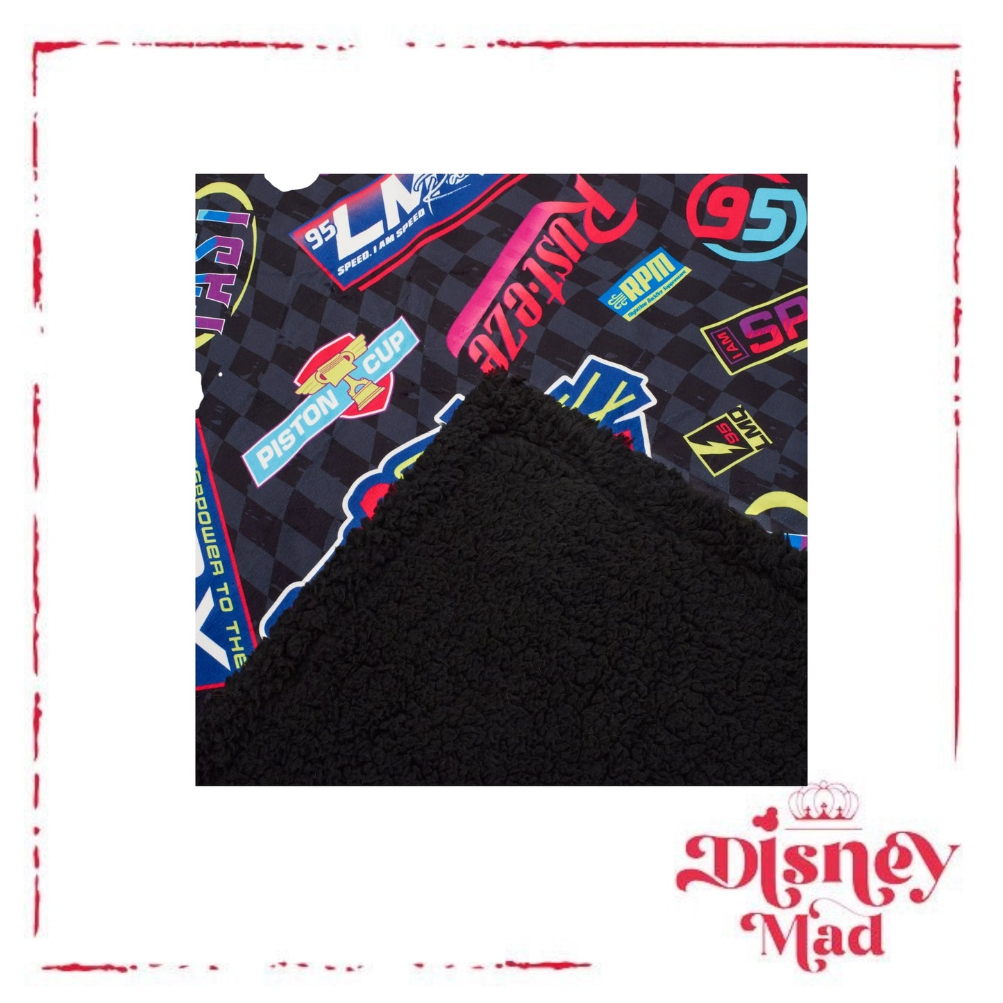 Lightning McQueen Convertible Fleece Throw, Disney Pixar Cars Disney Parks