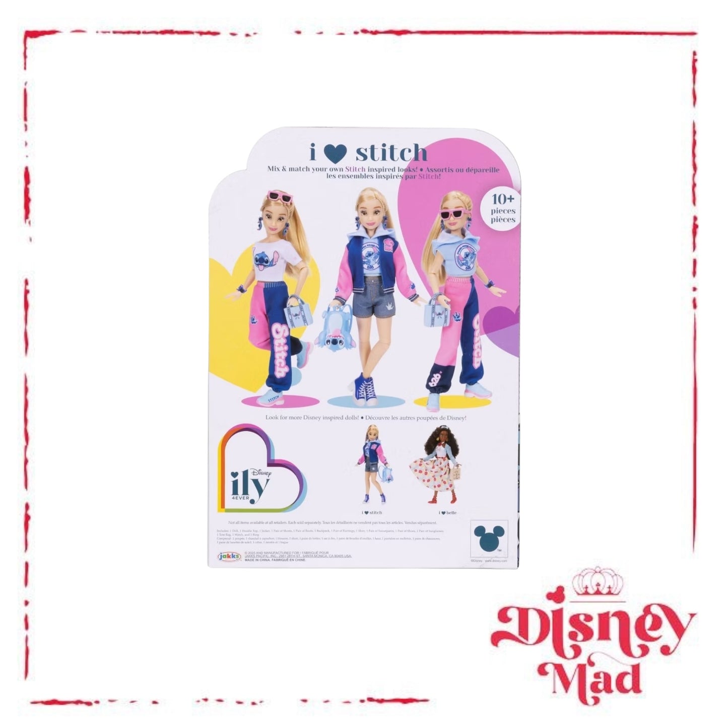 Disney ILY 4ever 12.5" Stitch Doll Varsity Jacket Blonde Hair/Brown Eyes