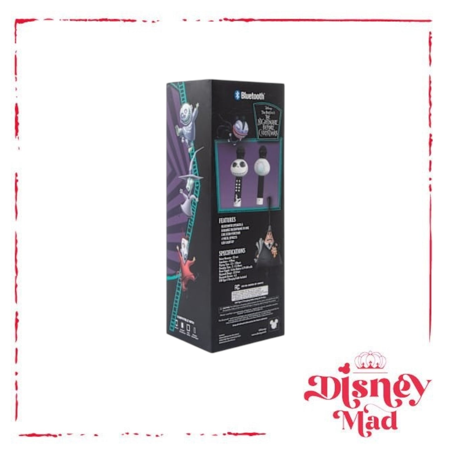 Disney The Nightmare Before Christmas Jack Skellington Bluetooth® LED Karaoke Microphone