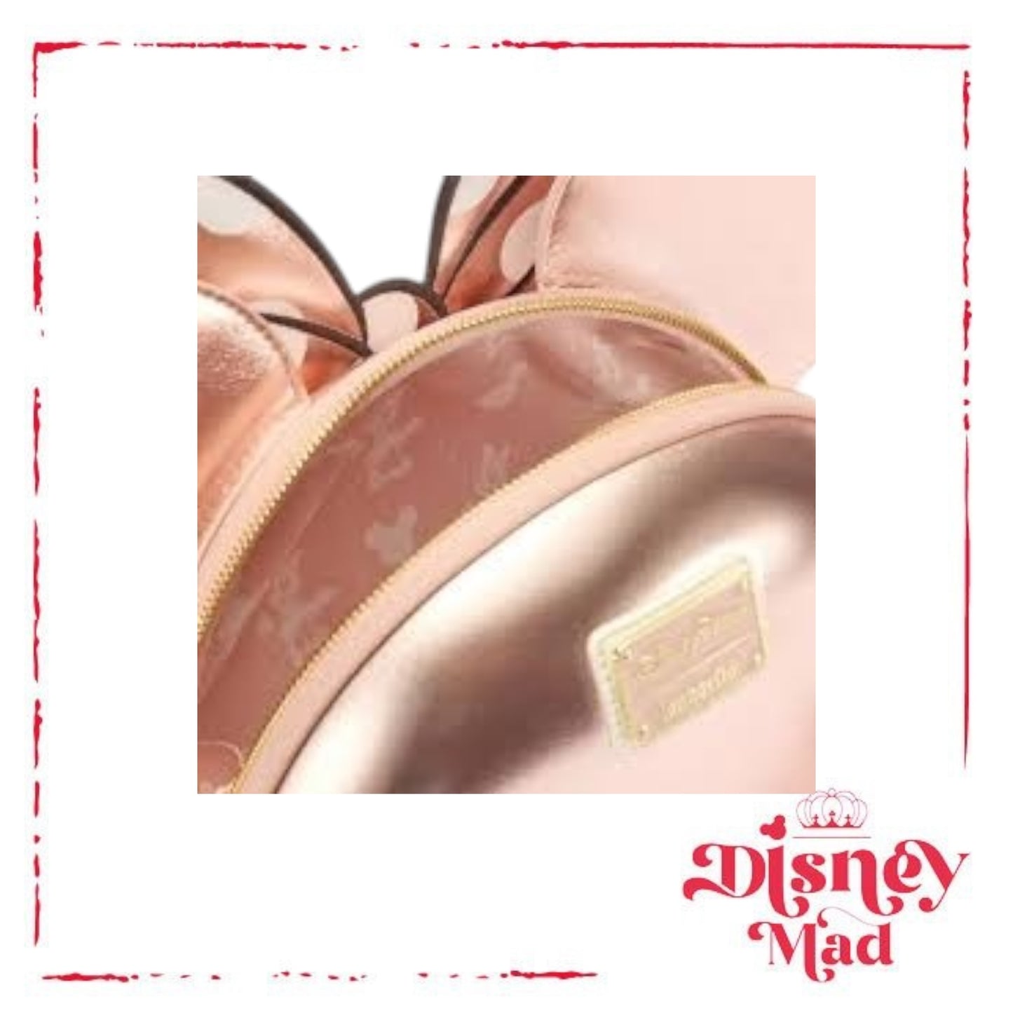 Rose Gold Minnie Balloon Loungefly Crossbody Bag - Disney Parks