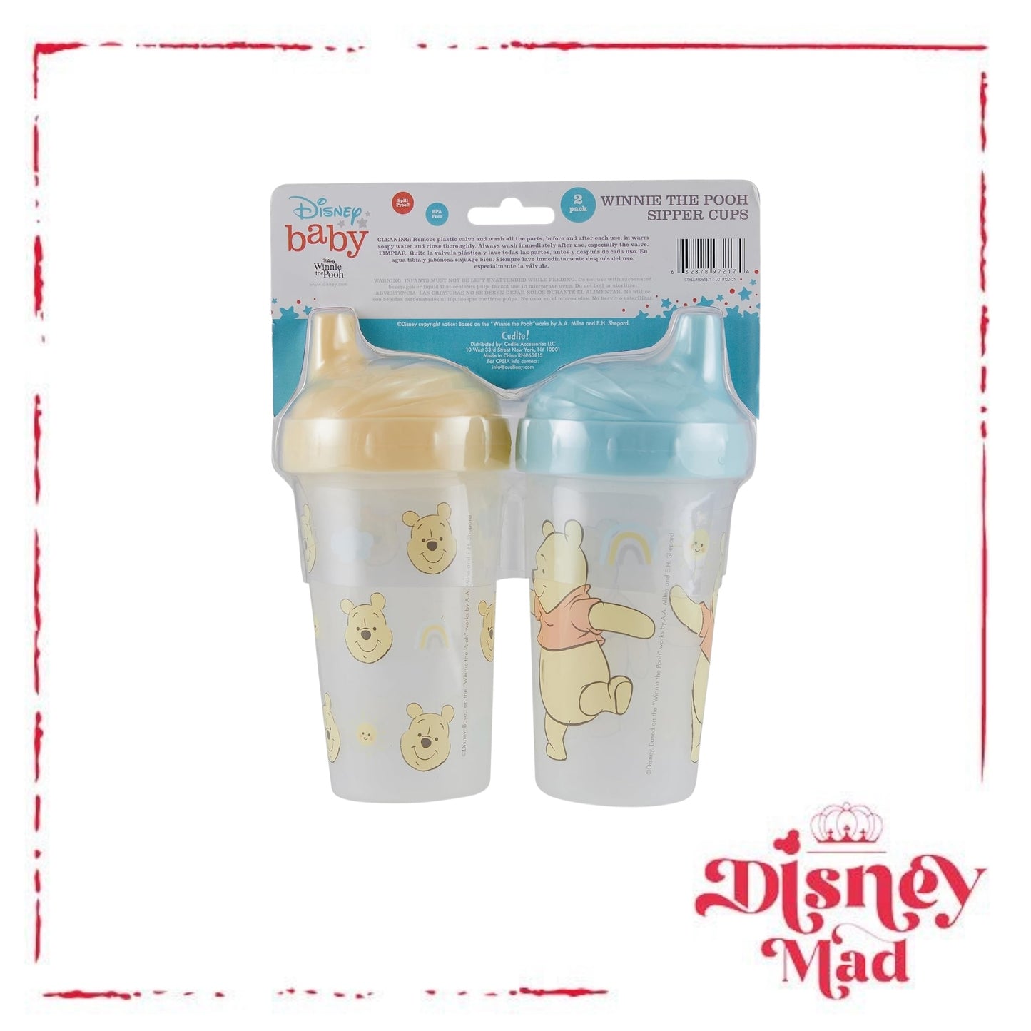 Disney 10 Ounce Winnie The Pooh Sippy Cup Pack of Two