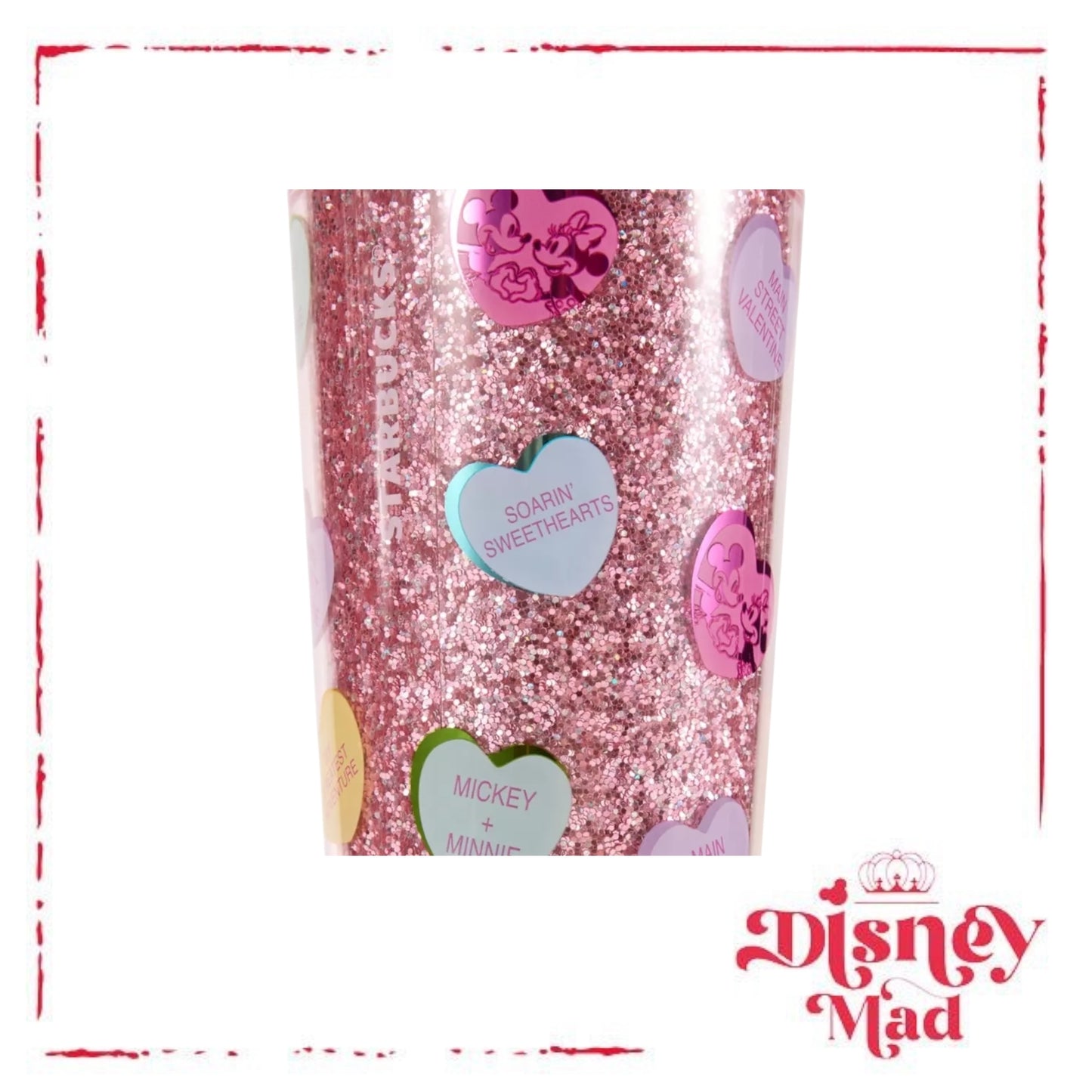 Mickey and Minnie Mouse Valentine's Day 24 oz. Starbucks® Travel Tumbler with Straw