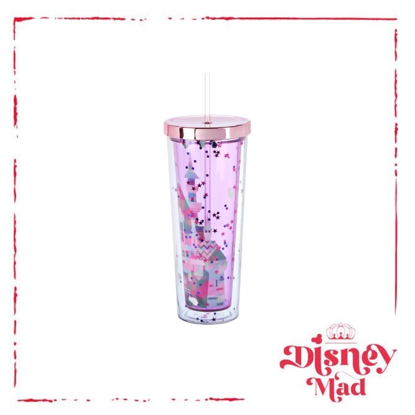 Fantasyland Castle Tumbler with Straw- Disney Parks