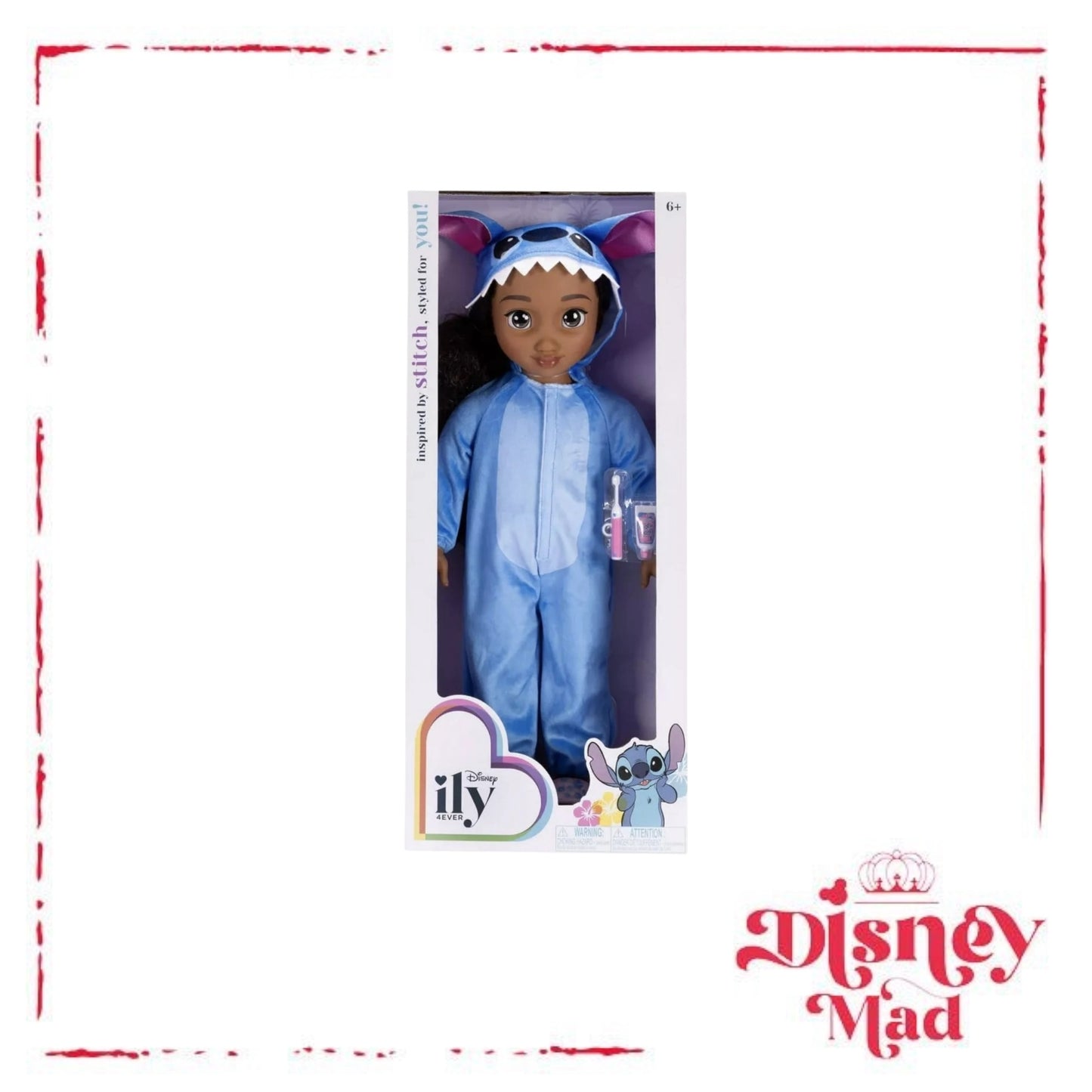 Disney ILY 4ever Stitch Inspired 18 inch Doll, Dark Hair and Skin