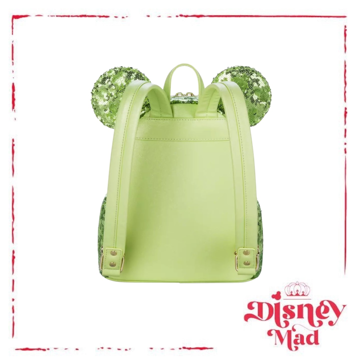 Minnie Mouse Sequined Loungefly Mini Backpack – Tinker Bell Green - Disney Parks