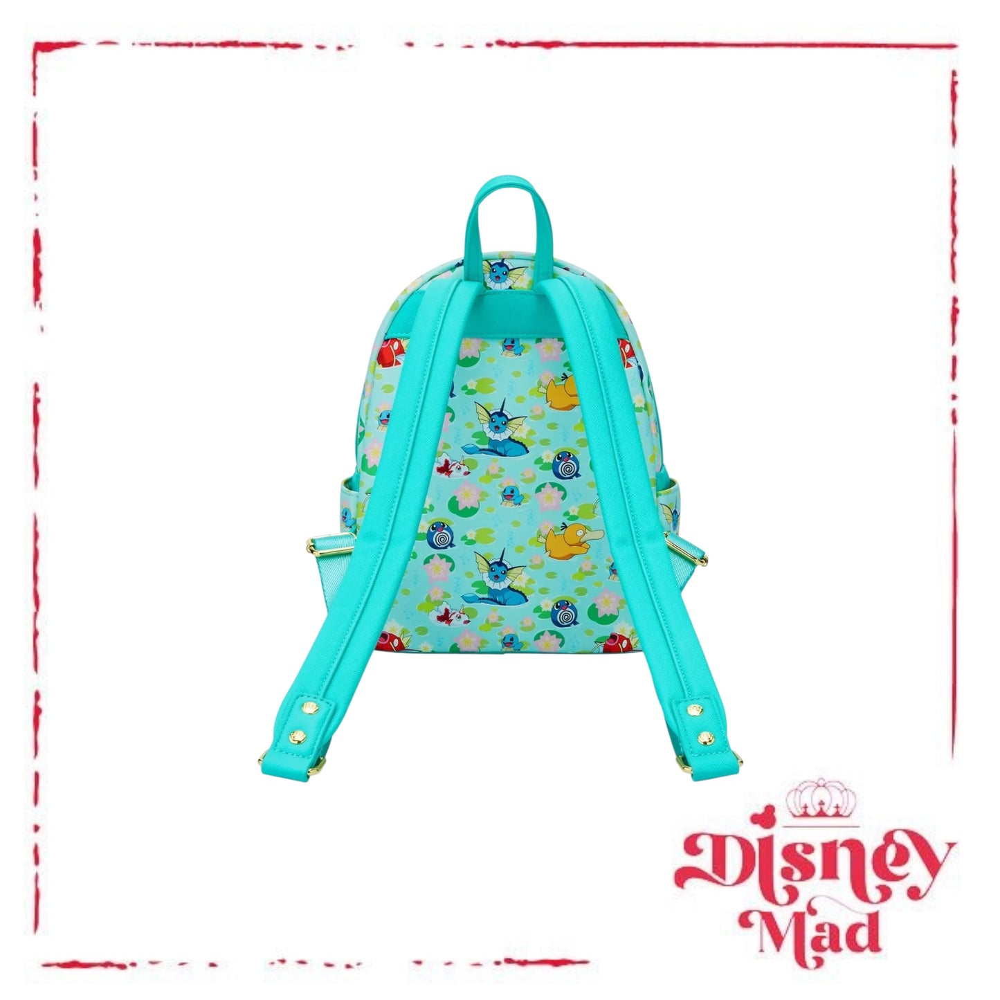 Loungefly Pokémon Water Type Lily Pad Allover Print Mini Backpack