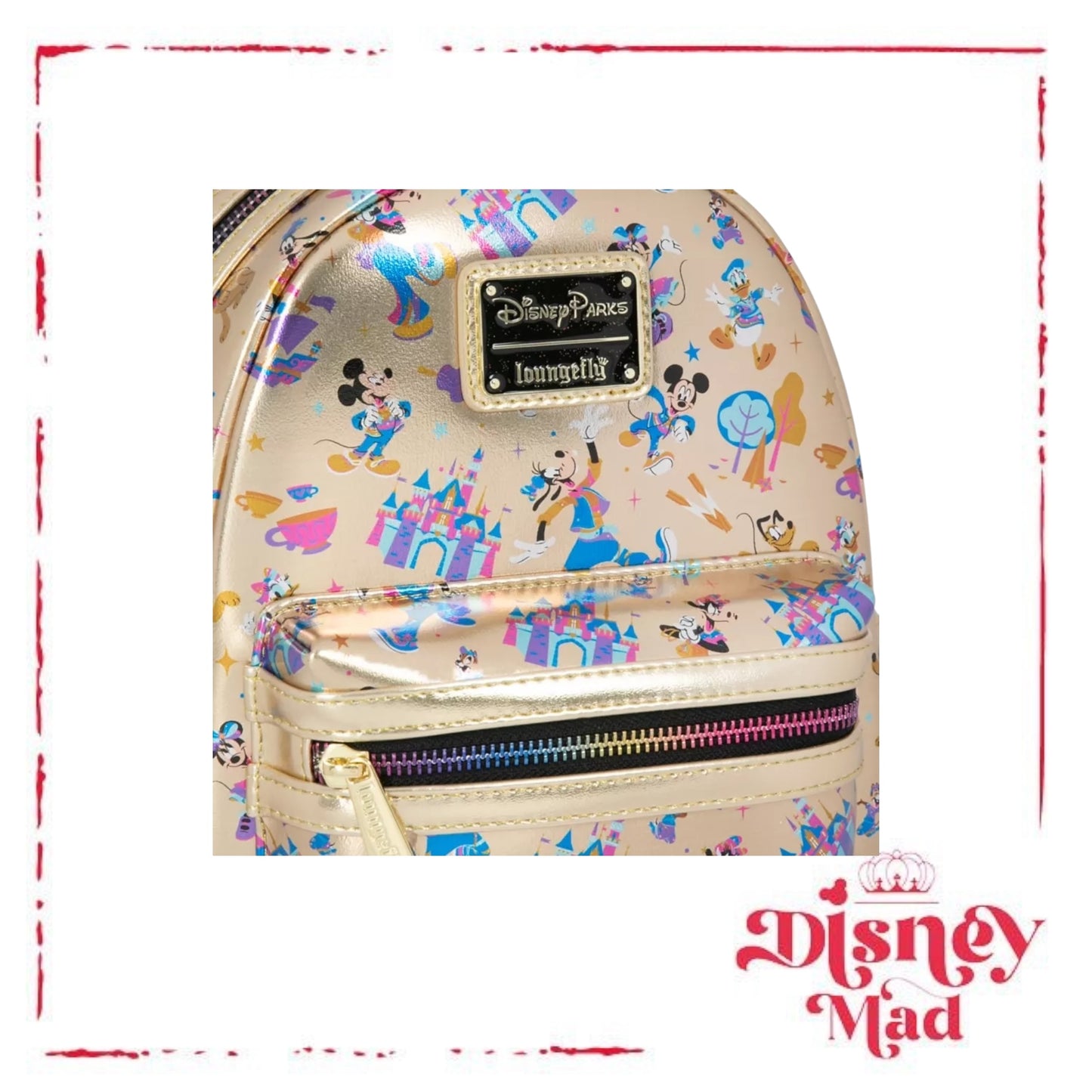 Mickey Mouse and Friends Loungefly Mini Backpack – Disneyland 70th Anniversary - Disney Parks