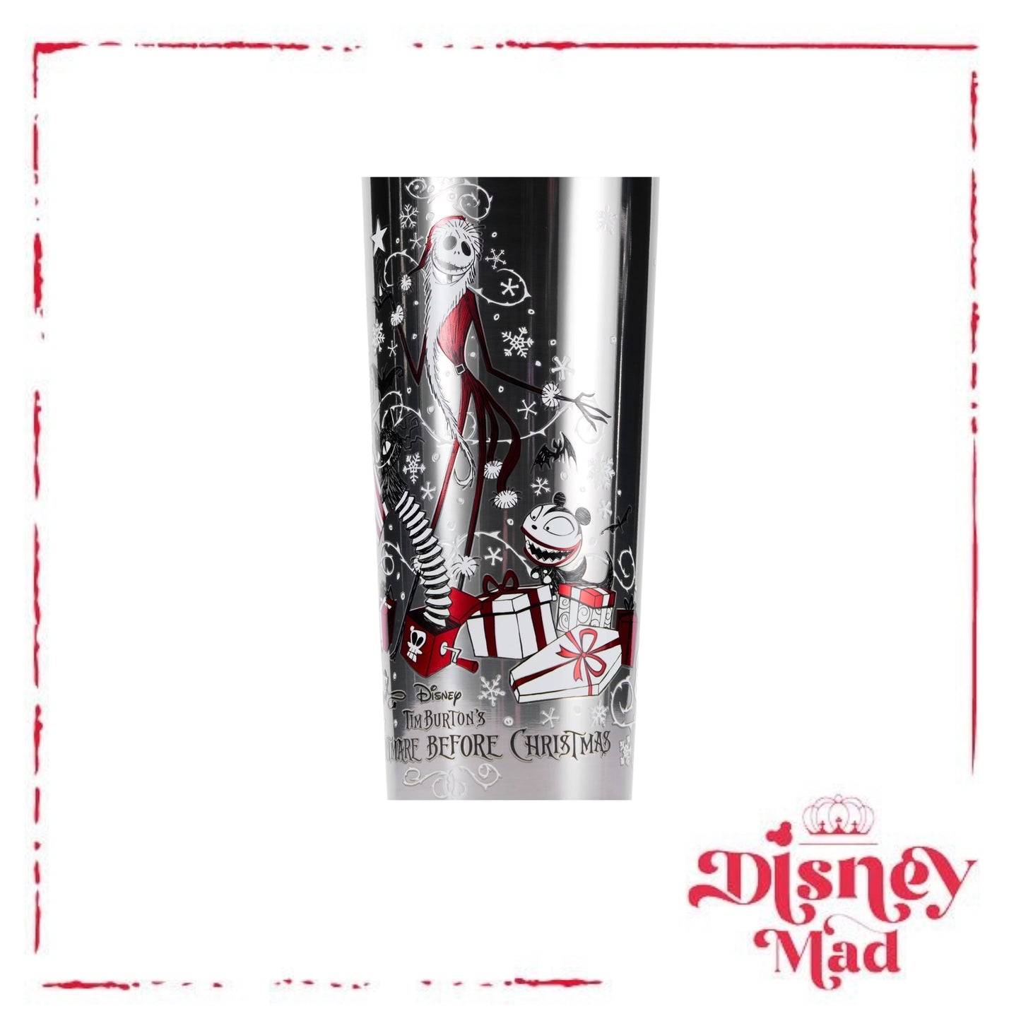 Starbucks Tim Burton's The Nightmare Before Christmas Stainless Steel Tumbler with Straw - Disney Parks