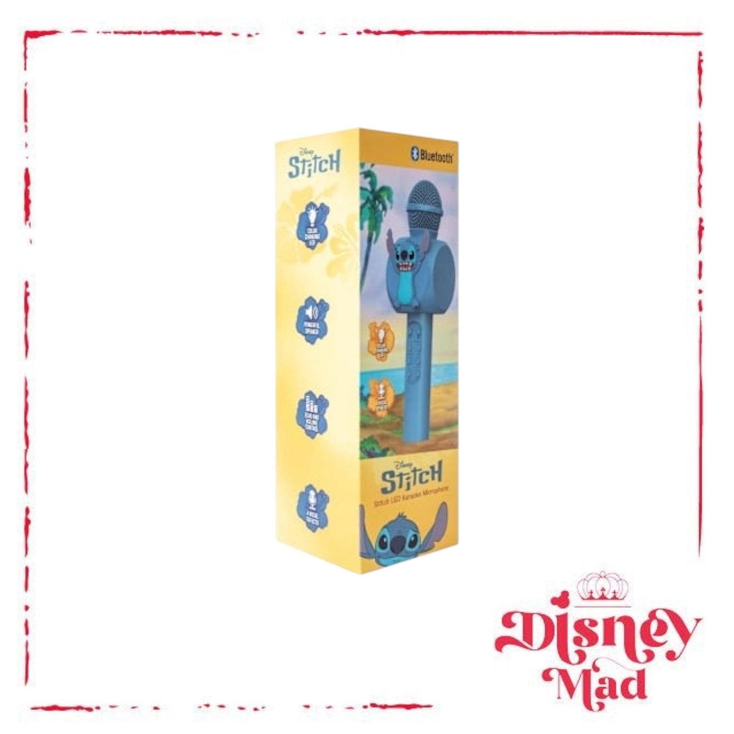 Disney Stitch Bluetooth® LED Karaoke Microphone