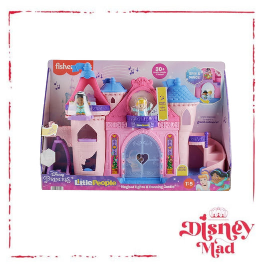 Fisher-Price Little People Toddler Playset Disney Princess Magical Lights & Dancing Castle Musical Toy with 2 Figures