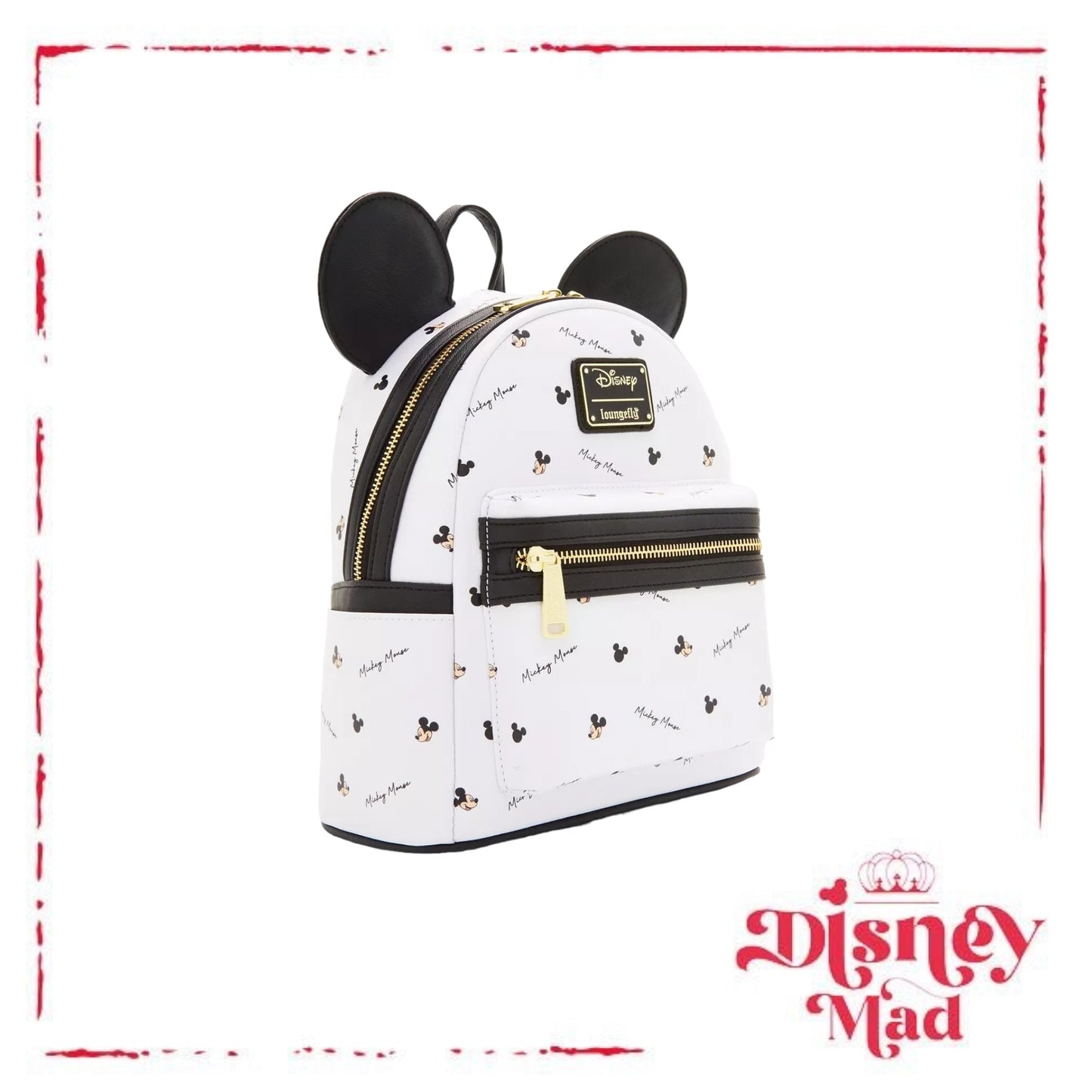 Loungefly Disney Mickey Mouse Signature Allover Print Mini Backpack