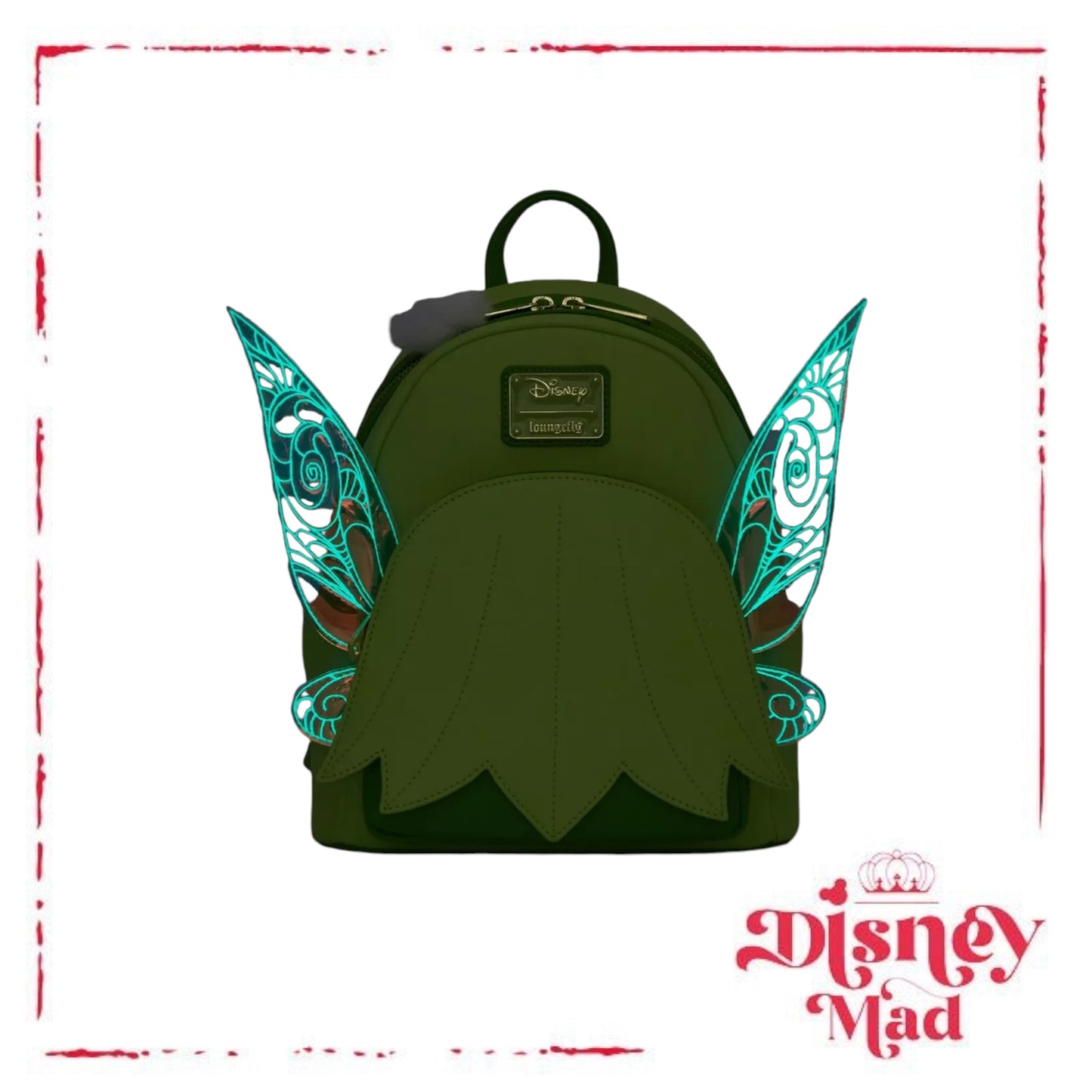 Loungefly Disney Peter Pan Tinker Bell Figural Glow-in-the-Dark Mini Backpack - BoxLunch Exclusive